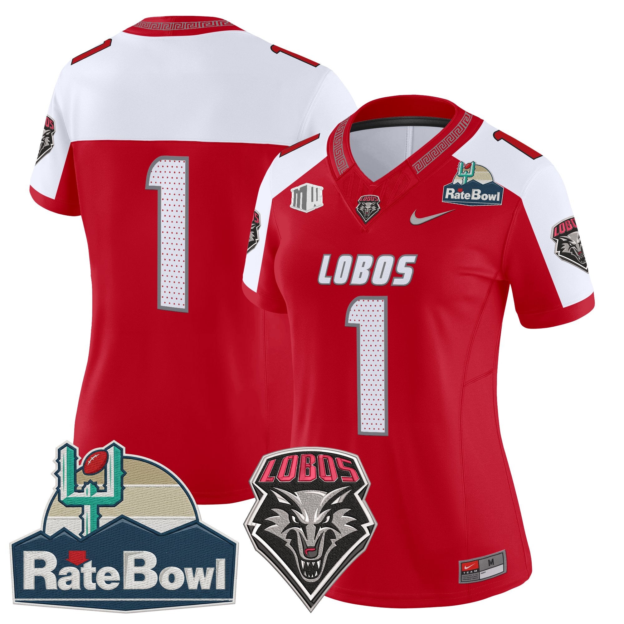 Women's New Mexico Lobos 2025 Rate Bowl Vapor Limited Jersey - All Stitched