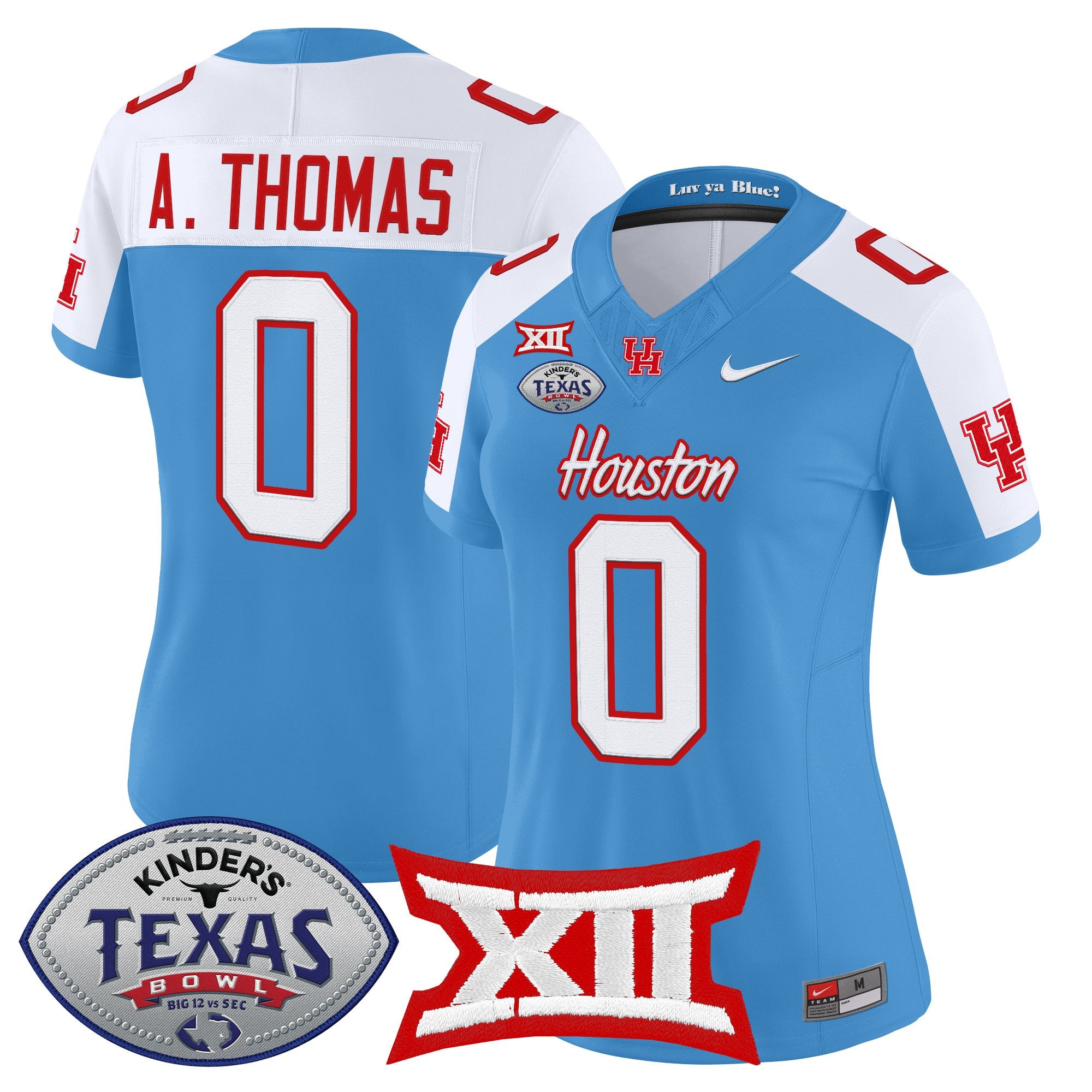 Women's Houston Cougars 2025 Texas Bowl Vapor Limited Jersey - All Stitched
