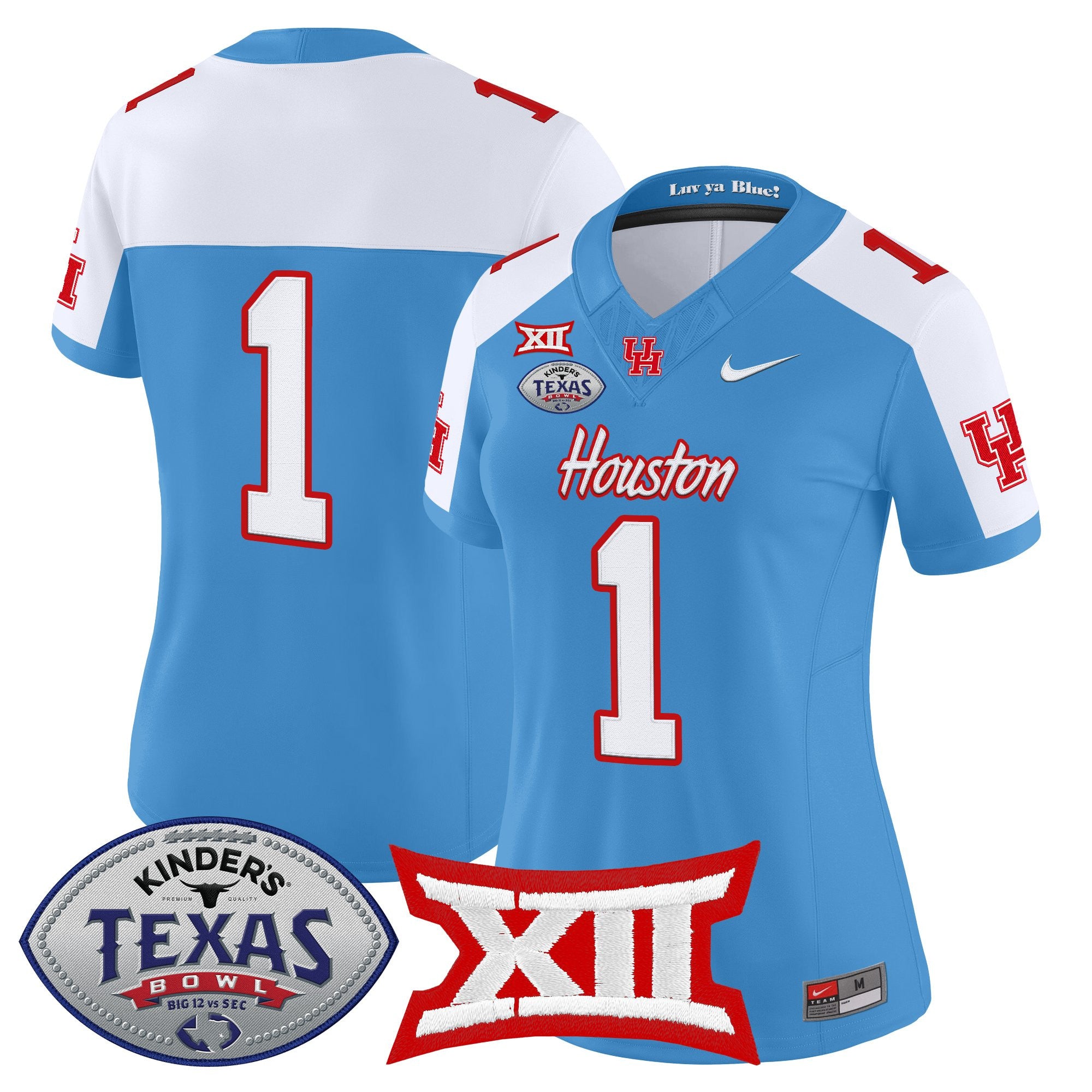 Women's Houston Cougars 2025 Texas Bowl Vapor Limited Jersey - All Stitched