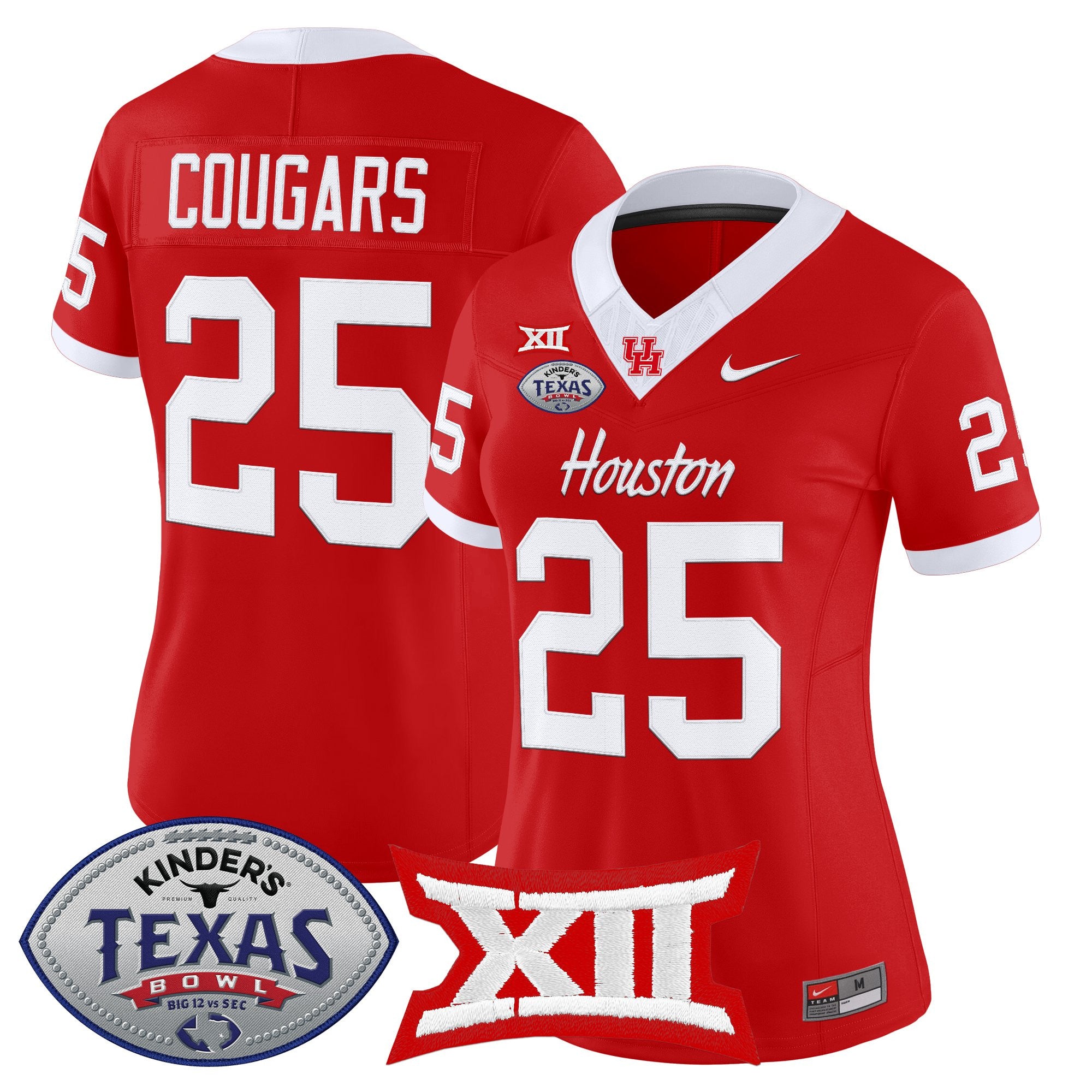 Women's Houston Cougars 2025 Texas Bowl Vapor Limited Jersey - All Stitched