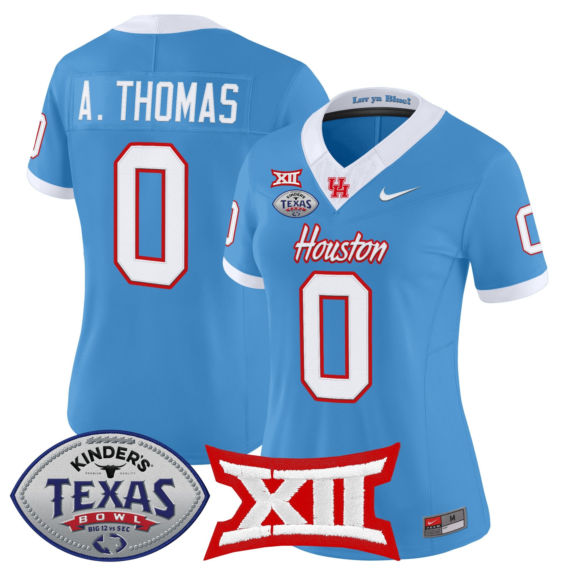 Women's Houston Cougars 2025 Texas Bowl Vapor Limited Jersey - All Stitched