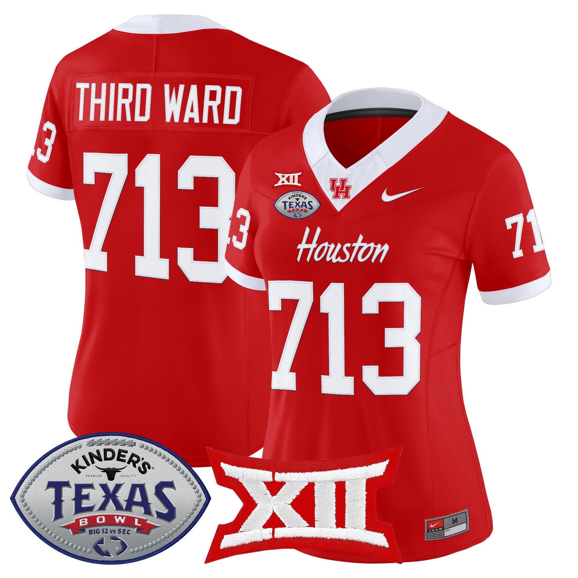 Women's Houston Cougars 2025 Texas Bowl Vapor Limited Jersey - All Stitched