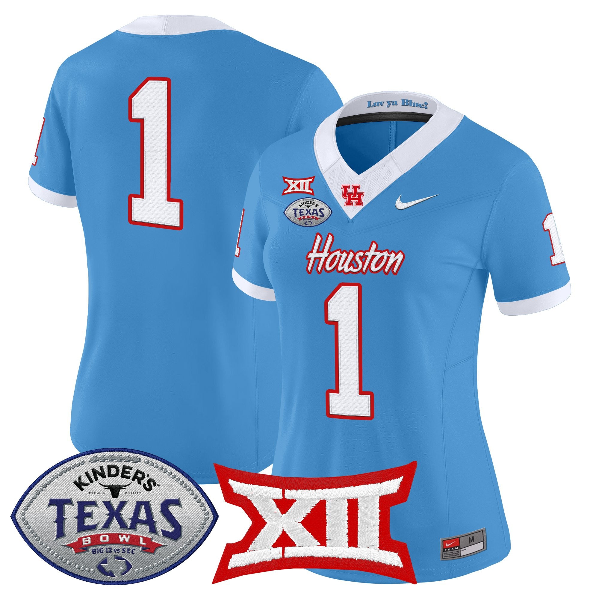 Women's Houston Cougars 2025 Texas Bowl Vapor Limited Jersey - All Stitched