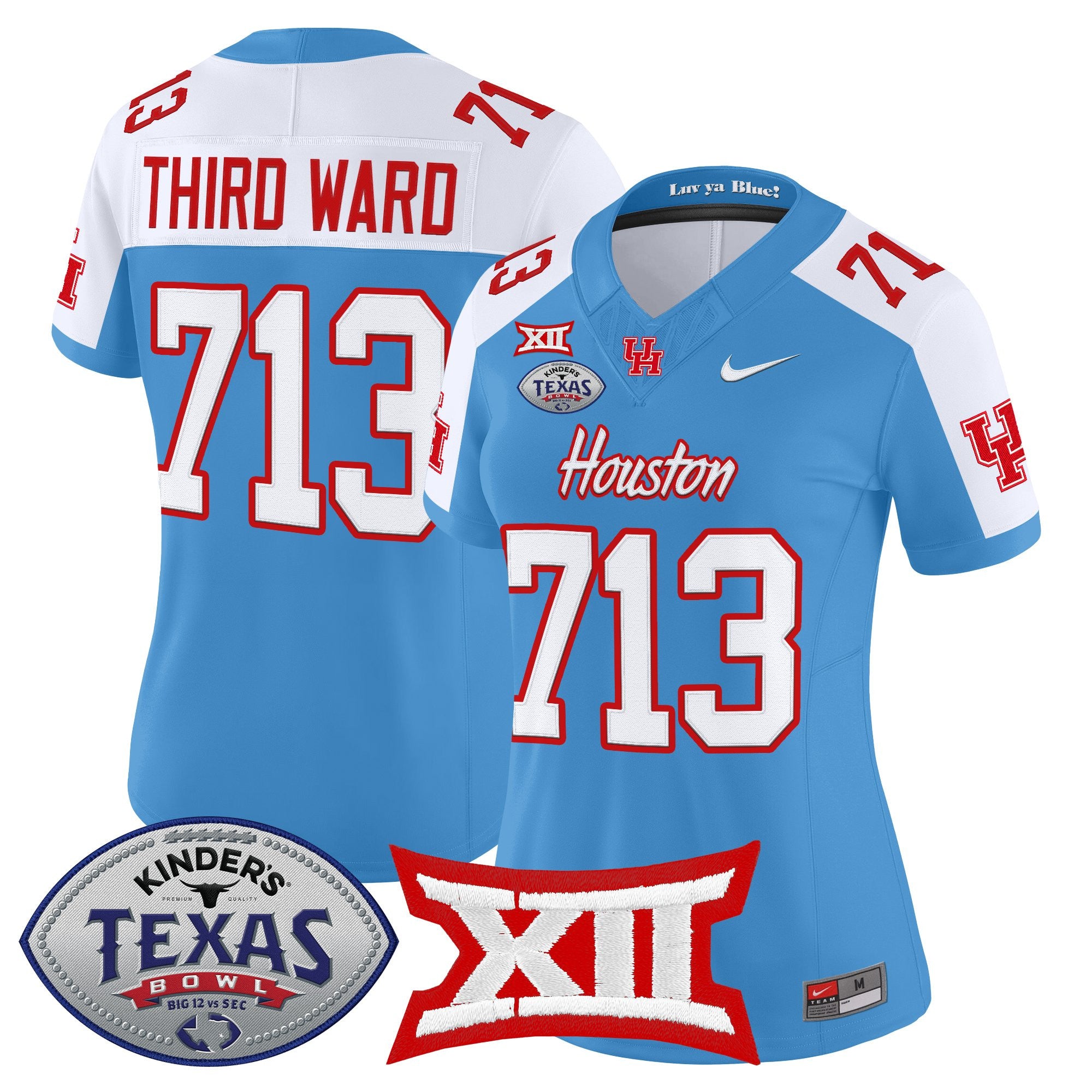Women's Houston Cougars 2025 Texas Bowl Vapor Limited Jersey - All Stitched