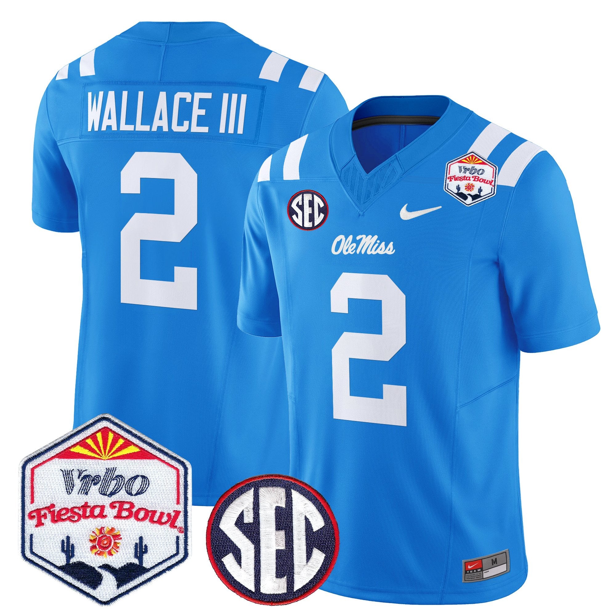 Men's Ole Miss Rebels 2026 The Fiesta Bowl Vapor Limited Jersey - All Stitched