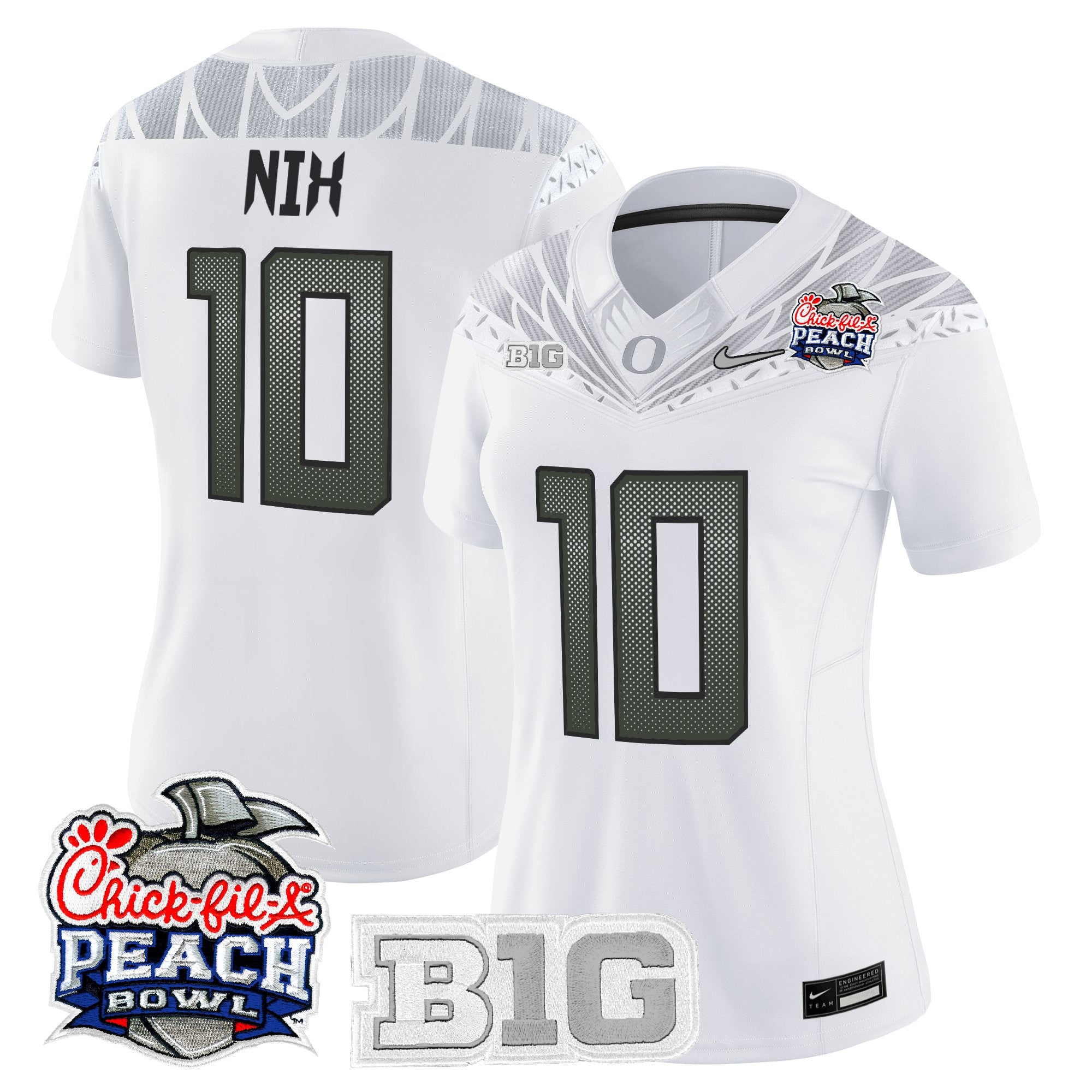 Women's Oregon Ducks 2026 Peach Bowl Vapor Limited Jersey - All Stitched