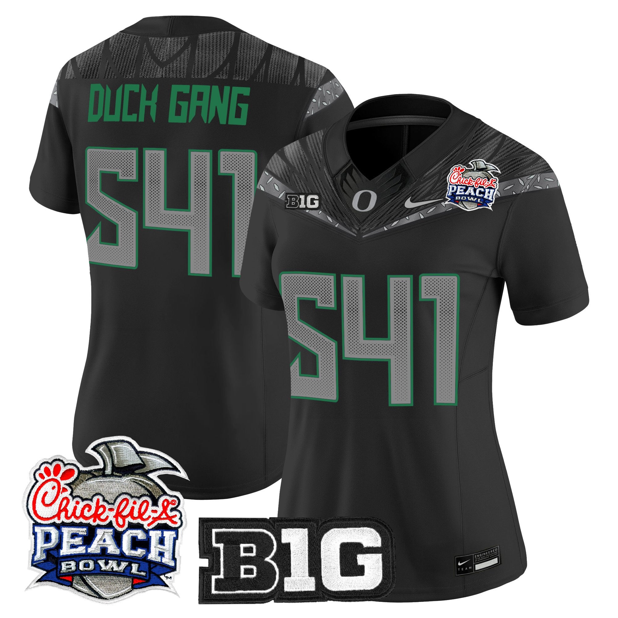 Women's Oregon Ducks 2026 Peach Bowl Vapor Limited Jersey - All Stitched