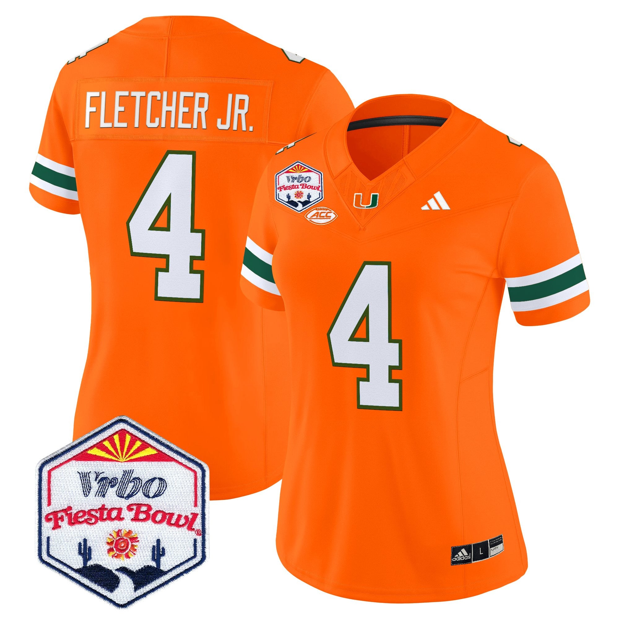 Women's Miami Hurricanes 2026 The Fiesta Bowl Vapor Limited Jersey - All Stitched