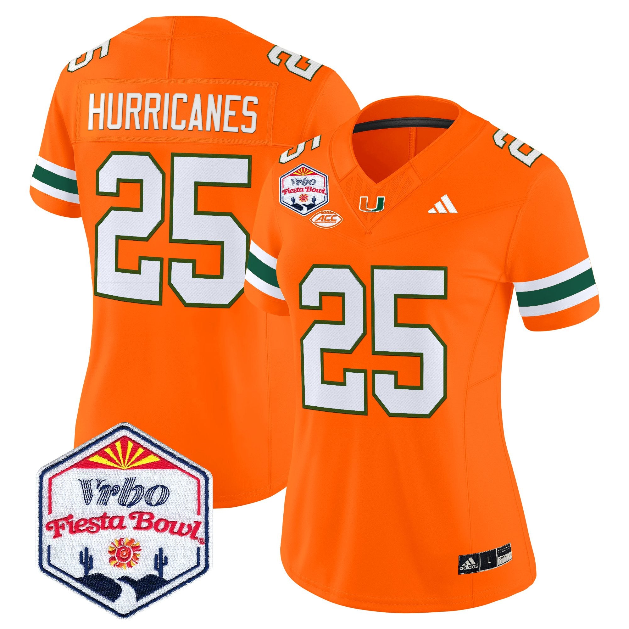 Women's Miami Hurricanes 2026 The Fiesta Bowl Vapor Limited Jersey - All Stitched