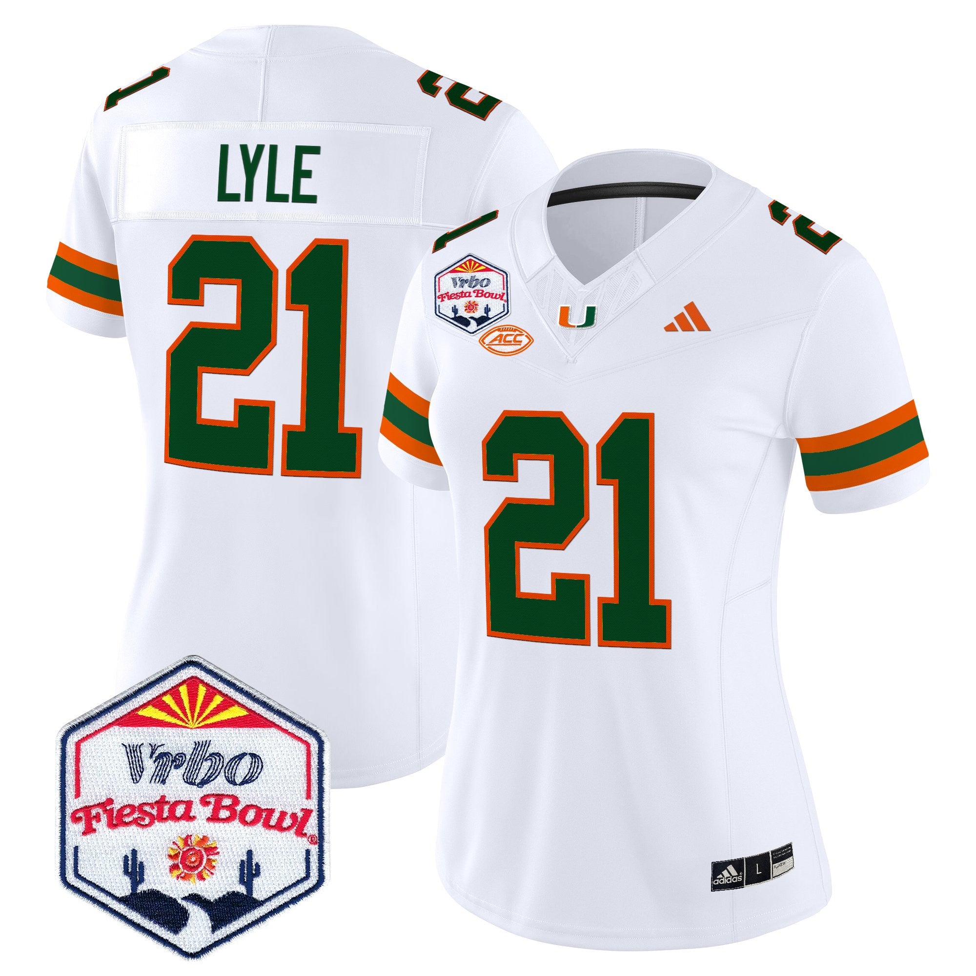 Women's Miami Hurricanes 2026 The Fiesta Bowl Vapor Limited Jersey - All Stitched