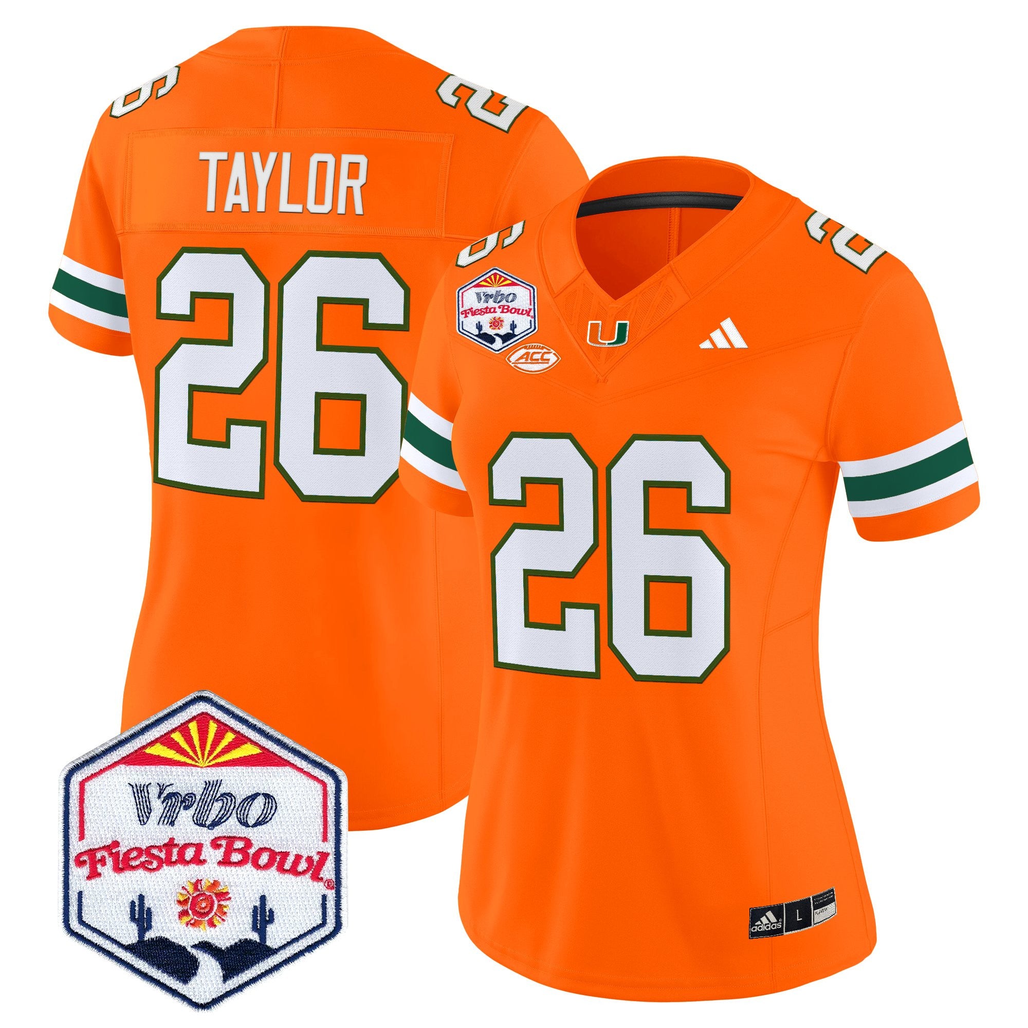 Women's Miami Hurricanes 2026 The Fiesta Bowl Vapor Limited Jersey - All Stitched