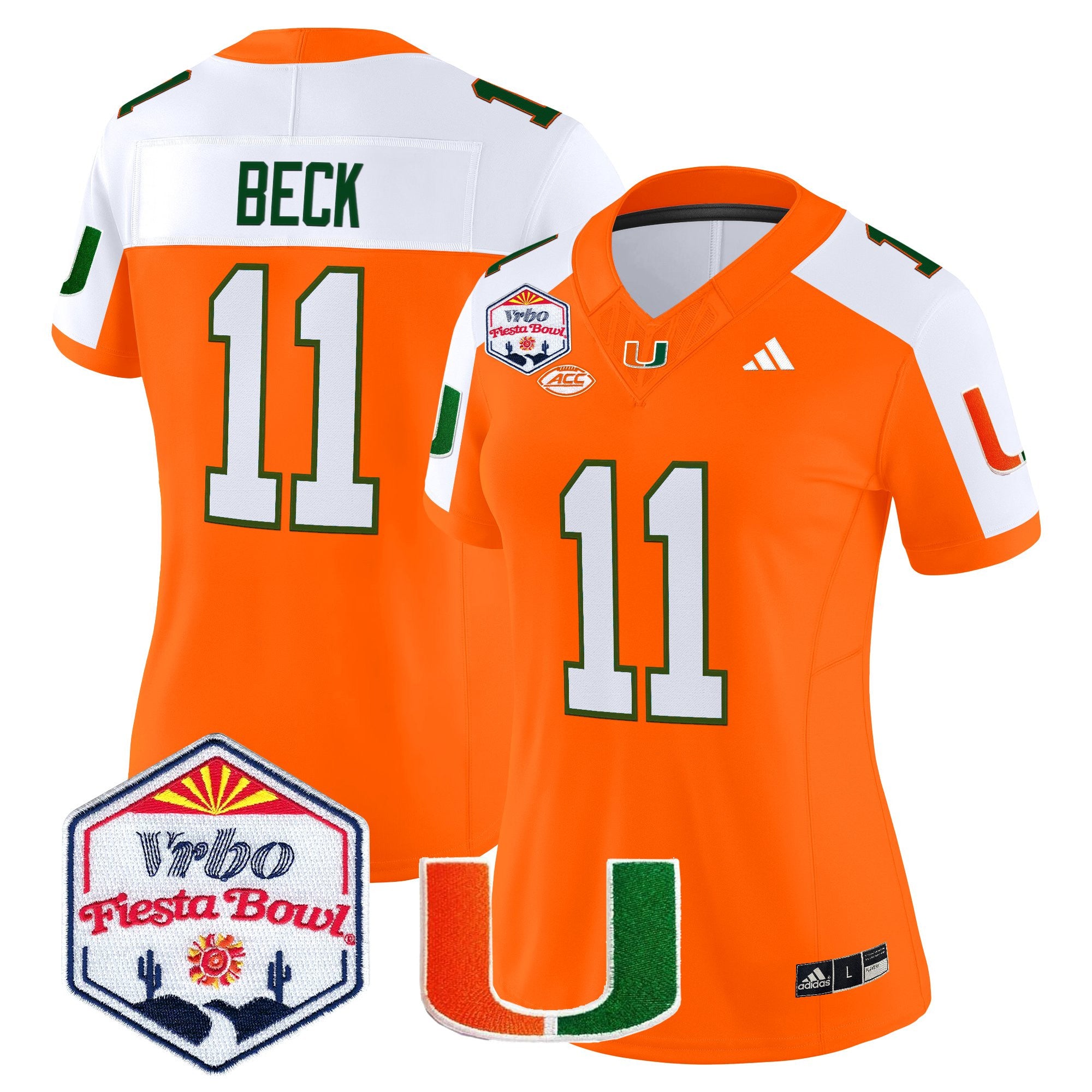 Women's Miami Hurricanes 2026 The Fiesta Bowl Vapor Limited Jersey - All Stitched