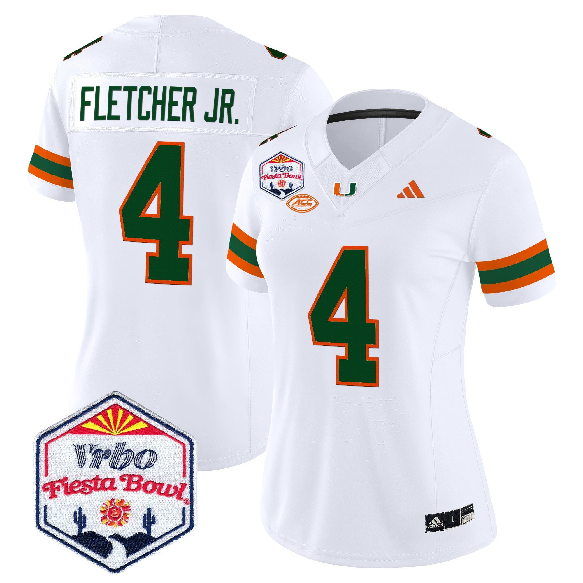 Women's Miami Hurricanes 2026 The Fiesta Bowl Vapor Limited Jersey - All Stitched