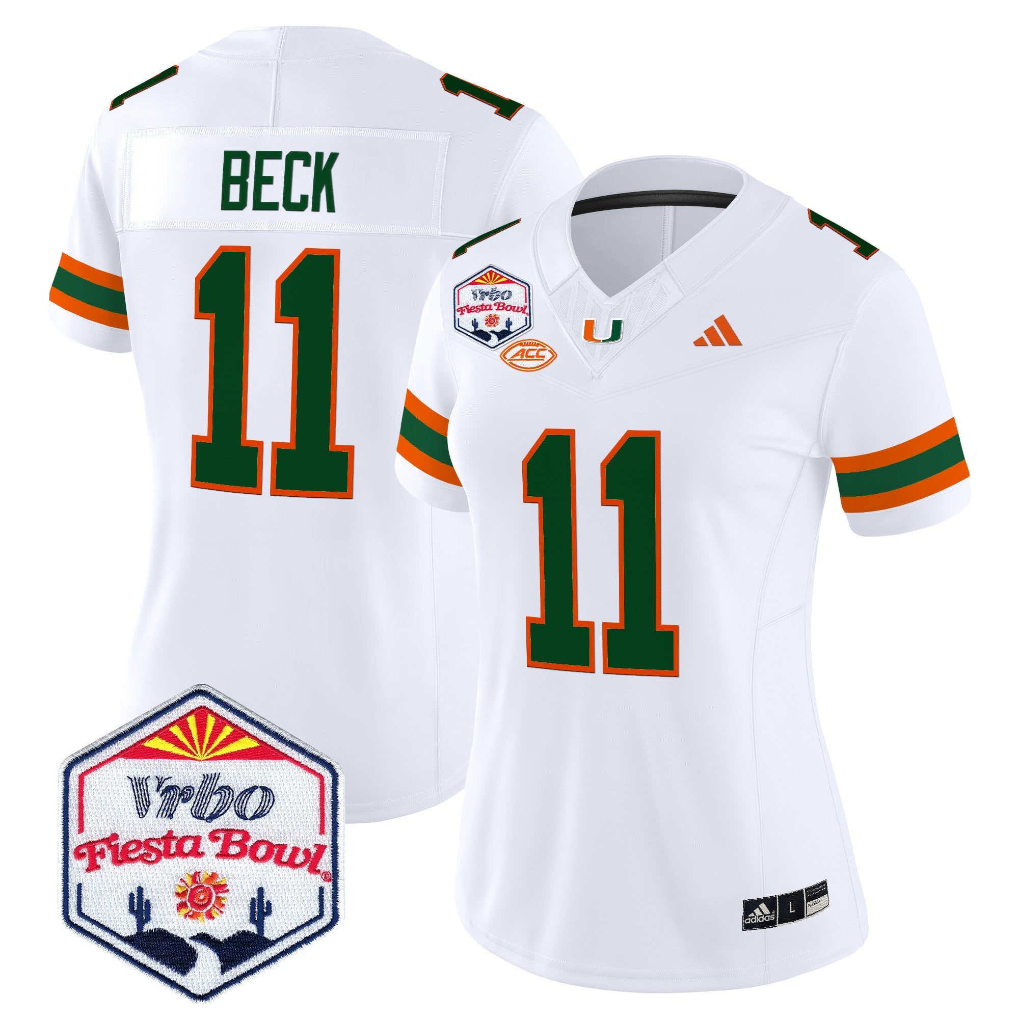 Women's Miami Hurricanes 2026 The Fiesta Bowl Vapor Limited Jersey - All Stitched
