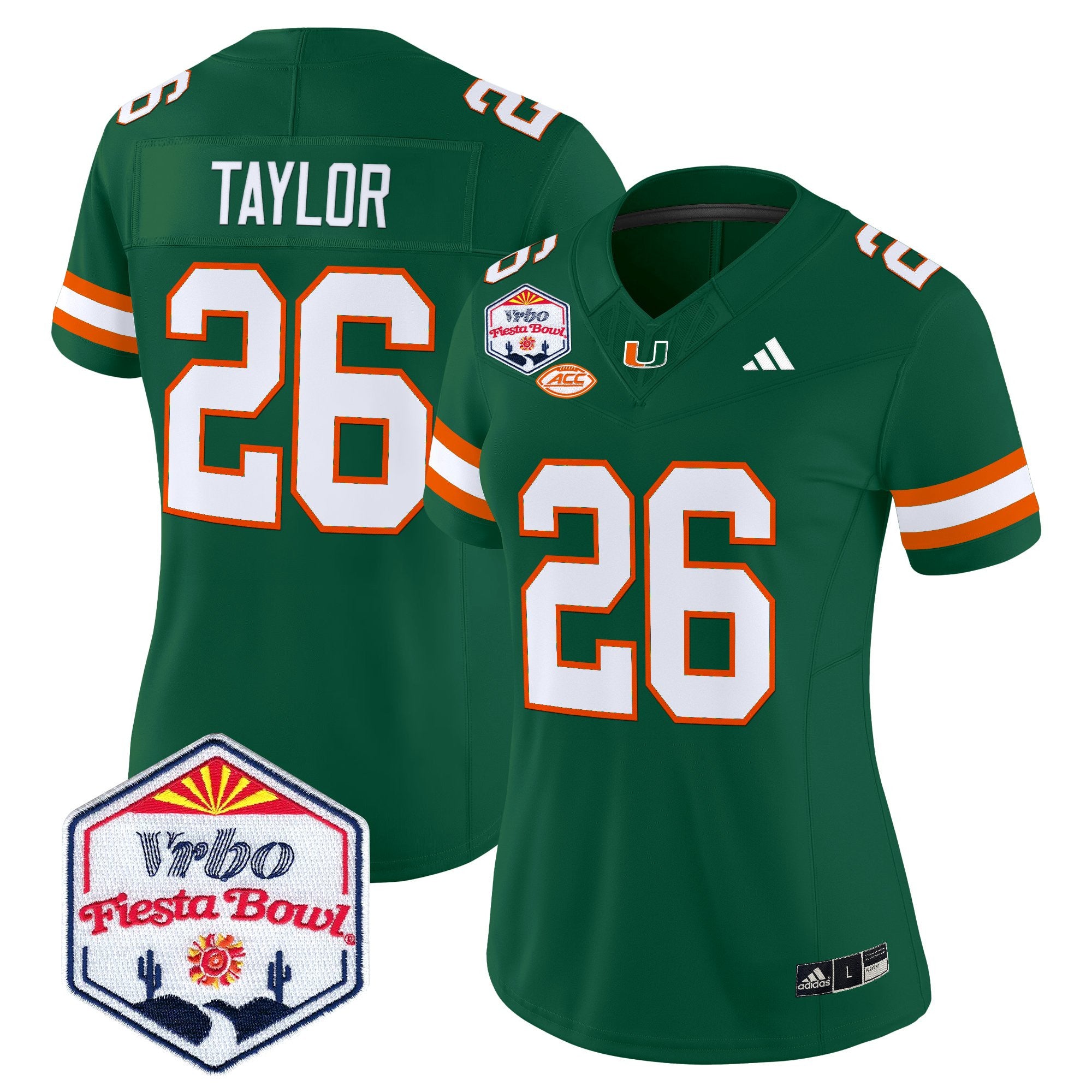 Women's Miami Hurricanes 2026 The Fiesta Bowl Vapor Limited Jersey - All Stitched