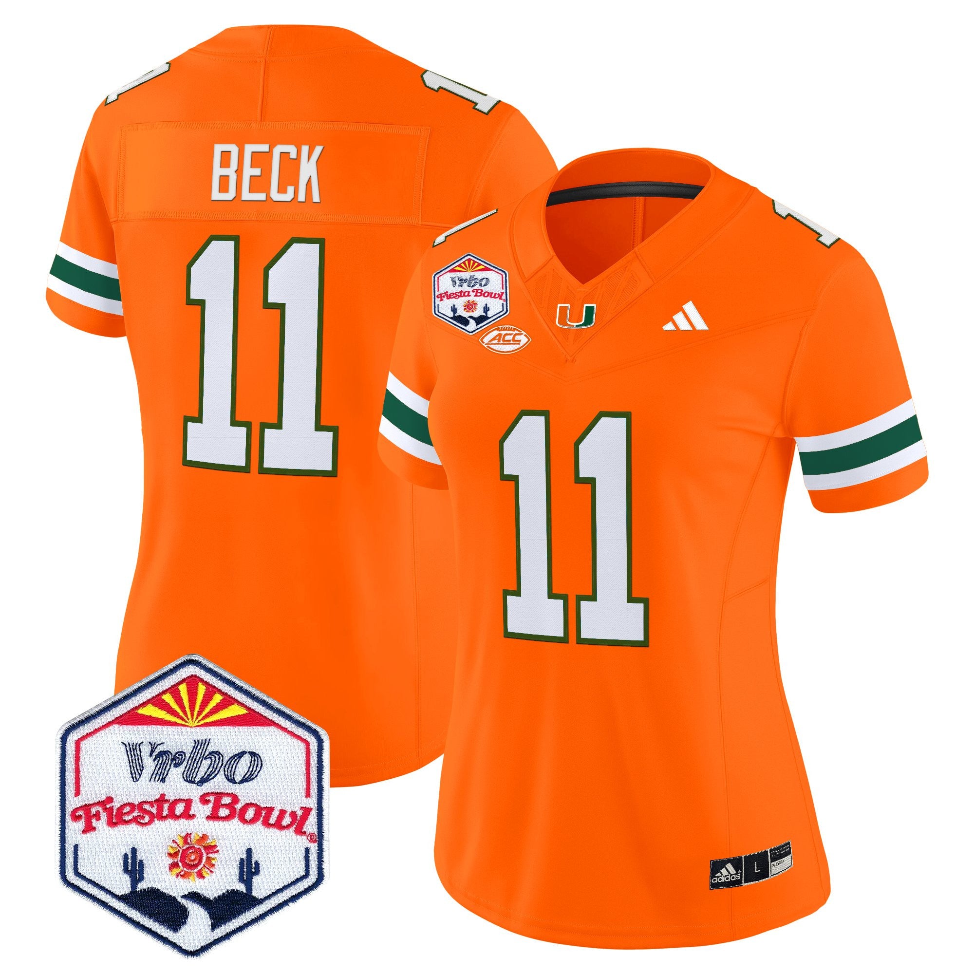 Women's Miami Hurricanes 2026 The Fiesta Bowl Vapor Limited Jersey - All Stitched
