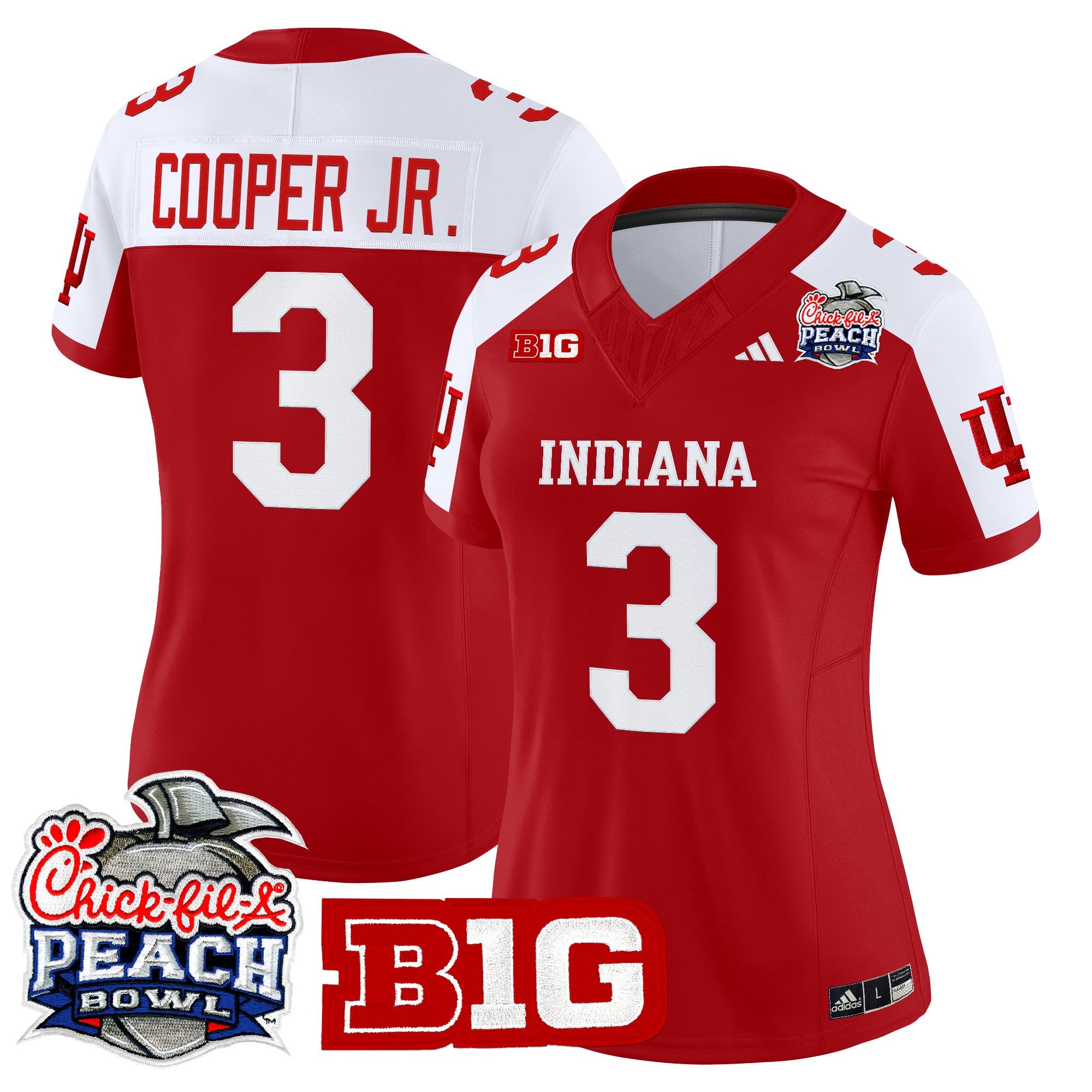 Women's Indiana Hoosiers 2026 Peach Bowl Vapor Limited Jersey - All Stitched