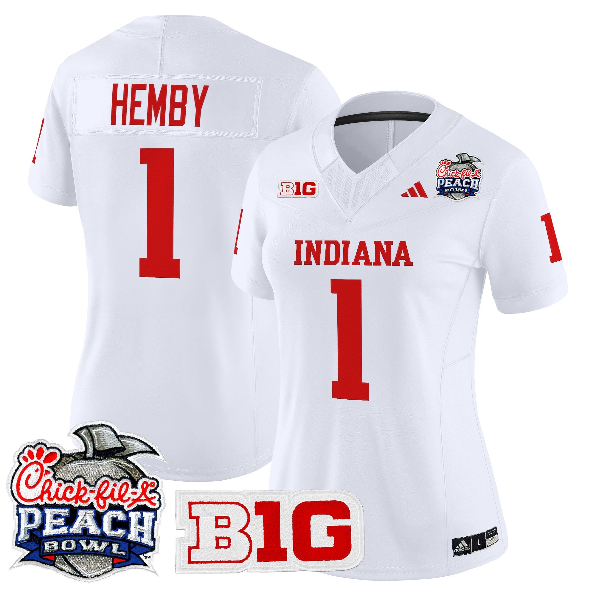 Women's Indiana Hoosiers 2026 Peach Bowl Vapor Limited Jersey - All Stitched