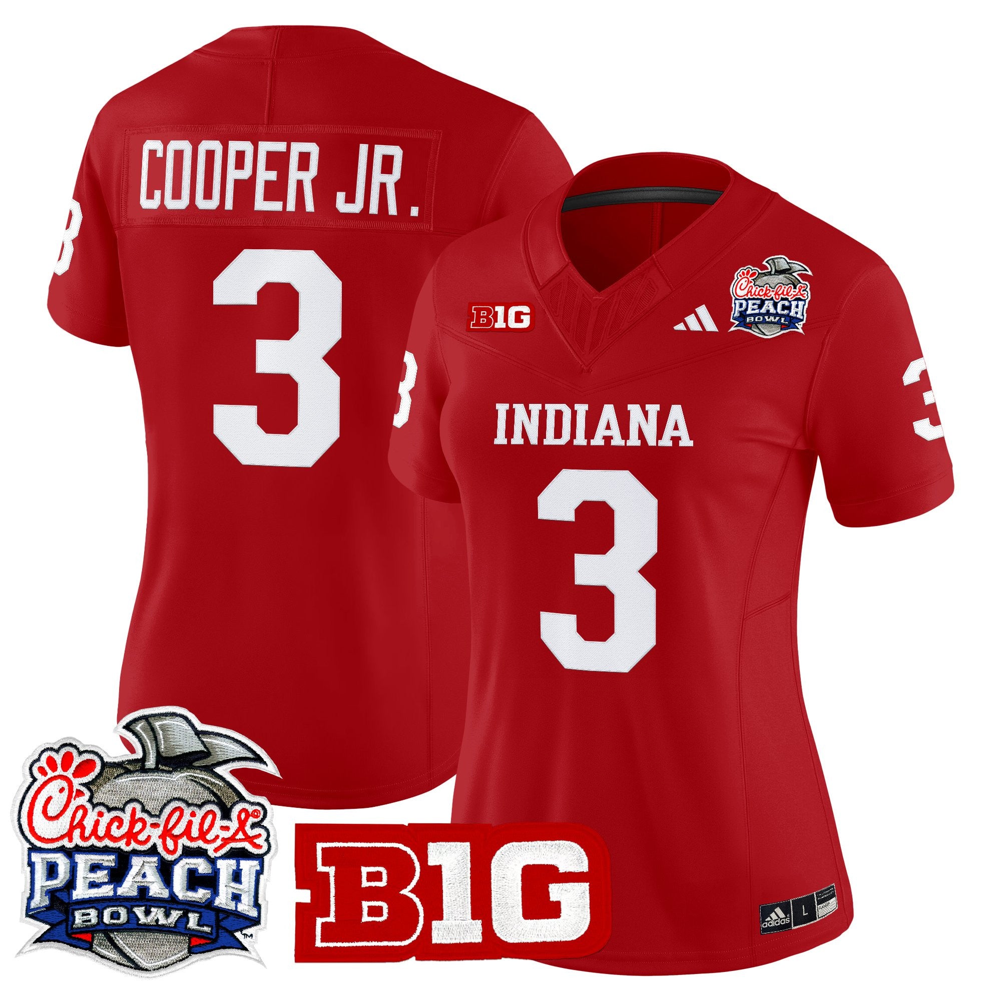 Women's Indiana Hoosiers 2026 Peach Bowl Vapor Limited Jersey - All Stitched