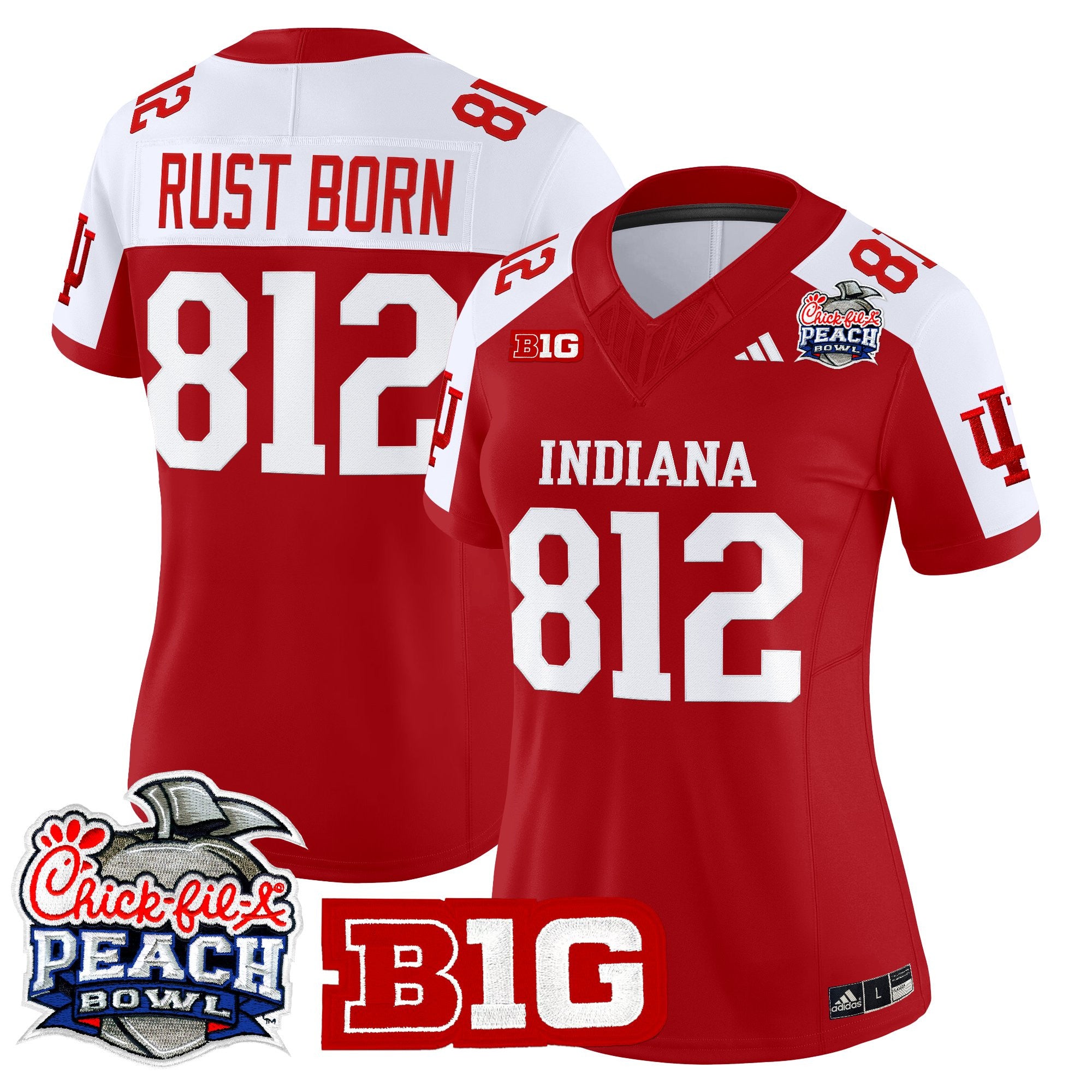 Women's Indiana Hoosiers 2026 Peach Bowl Vapor Limited Jersey - All Stitched