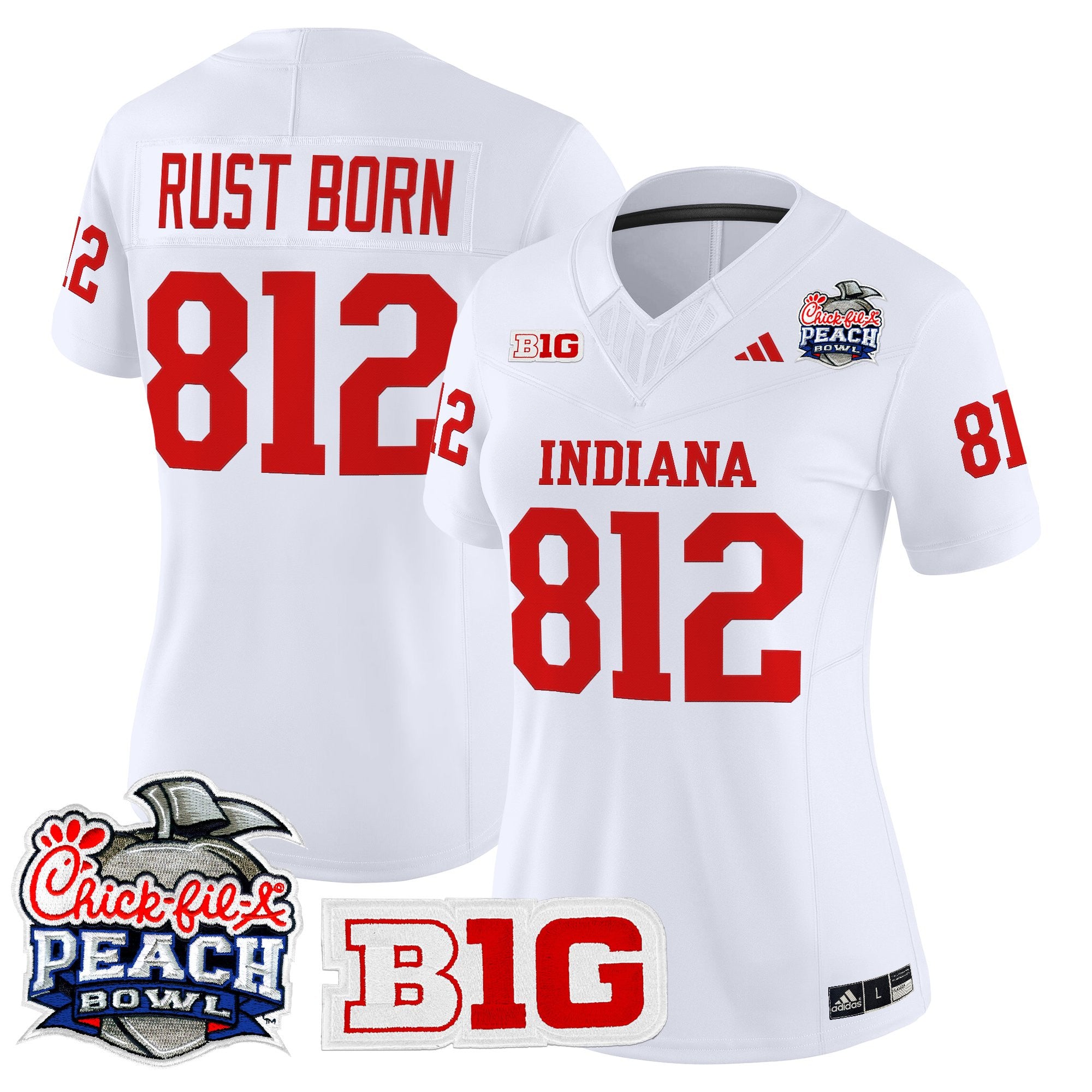 Women's Indiana Hoosiers 2026 Peach Bowl Vapor Limited Jersey - All Stitched