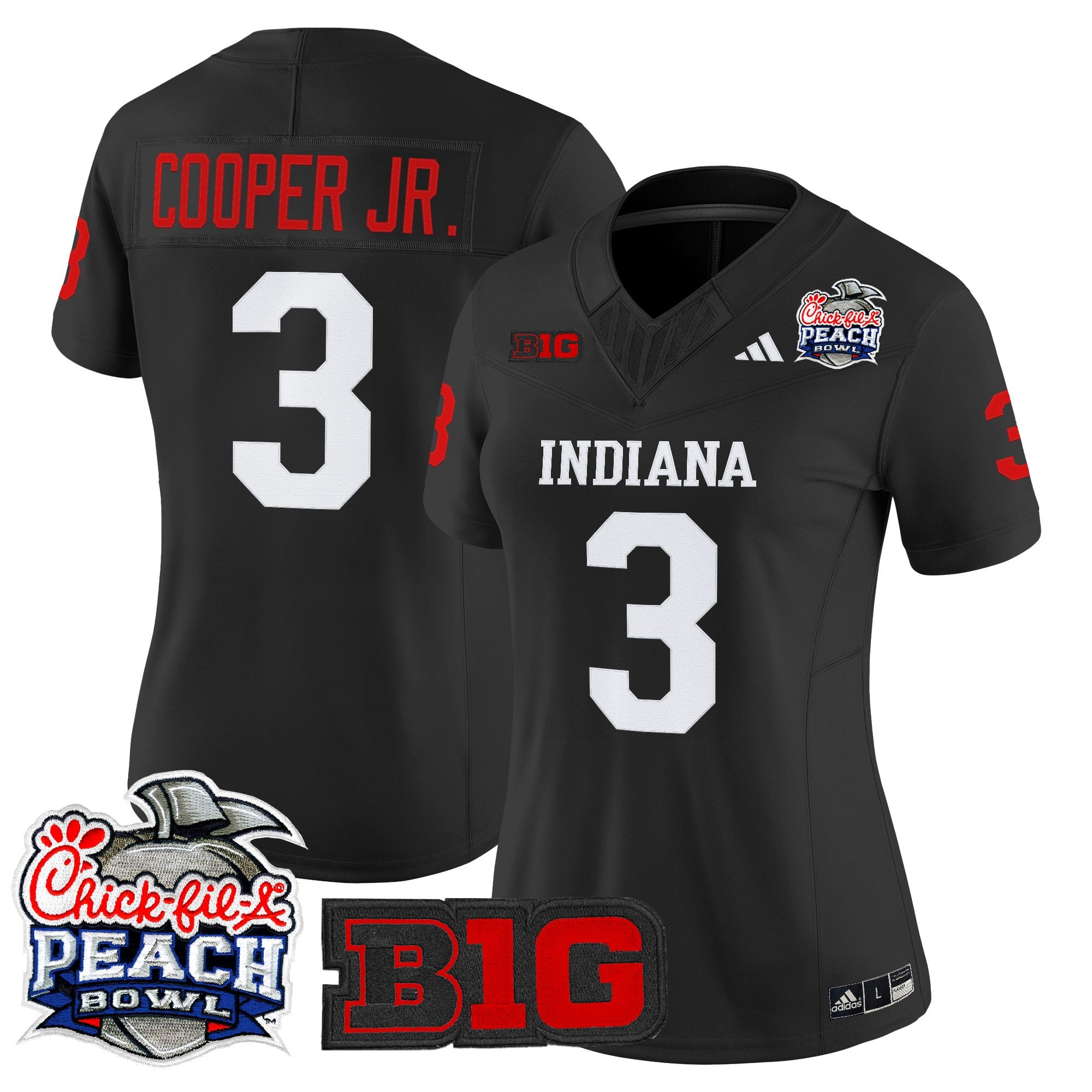 Women's Indiana Hoosiers 2026 Peach Bowl Vapor Limited Jersey - All Stitched