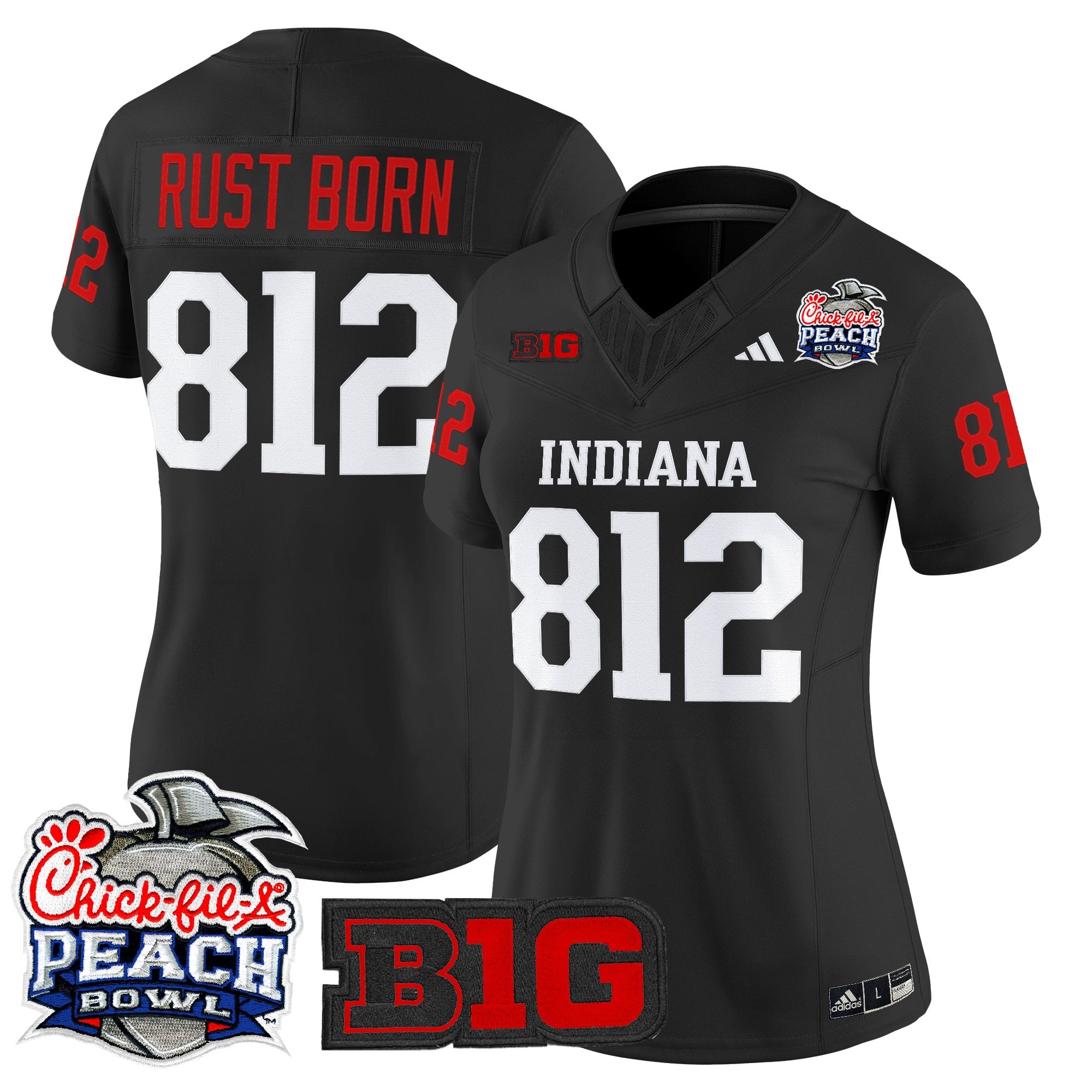 Women's Indiana Hoosiers 2026 Peach Bowl Vapor Limited Jersey - All Stitched