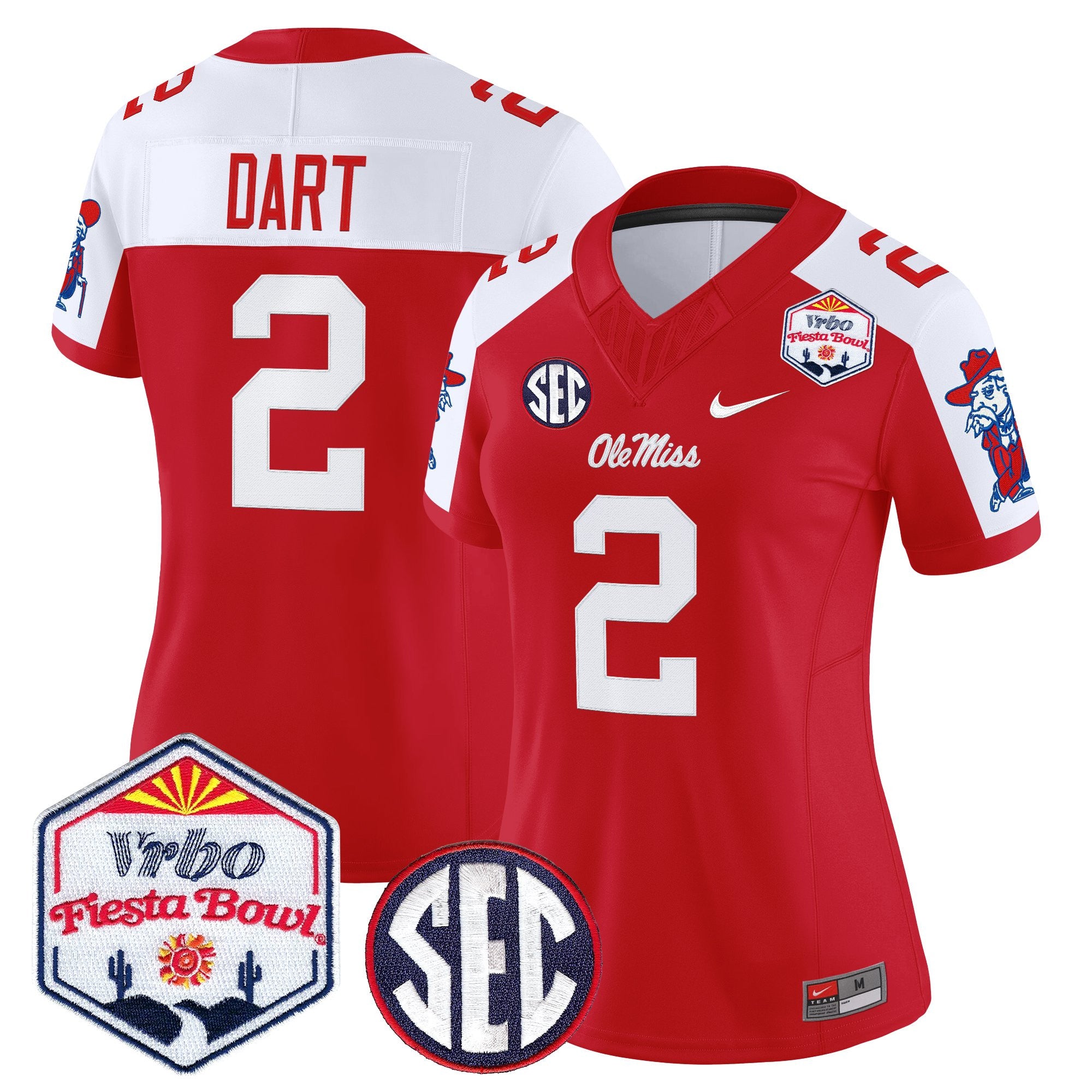 Women's Ole Miss Rebels 2026 The Fiesta Bowl Vapor Limited Jersey - All Stitched