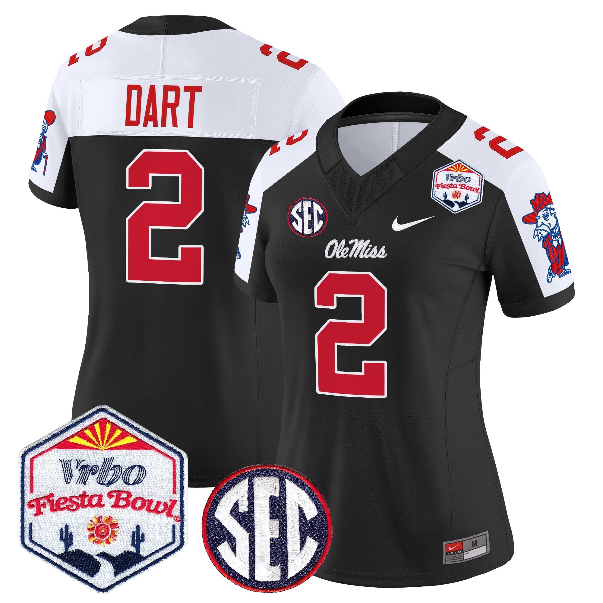 Women's Ole Miss Rebels 2026 The Fiesta Bowl Vapor Limited Jersey - All Stitched