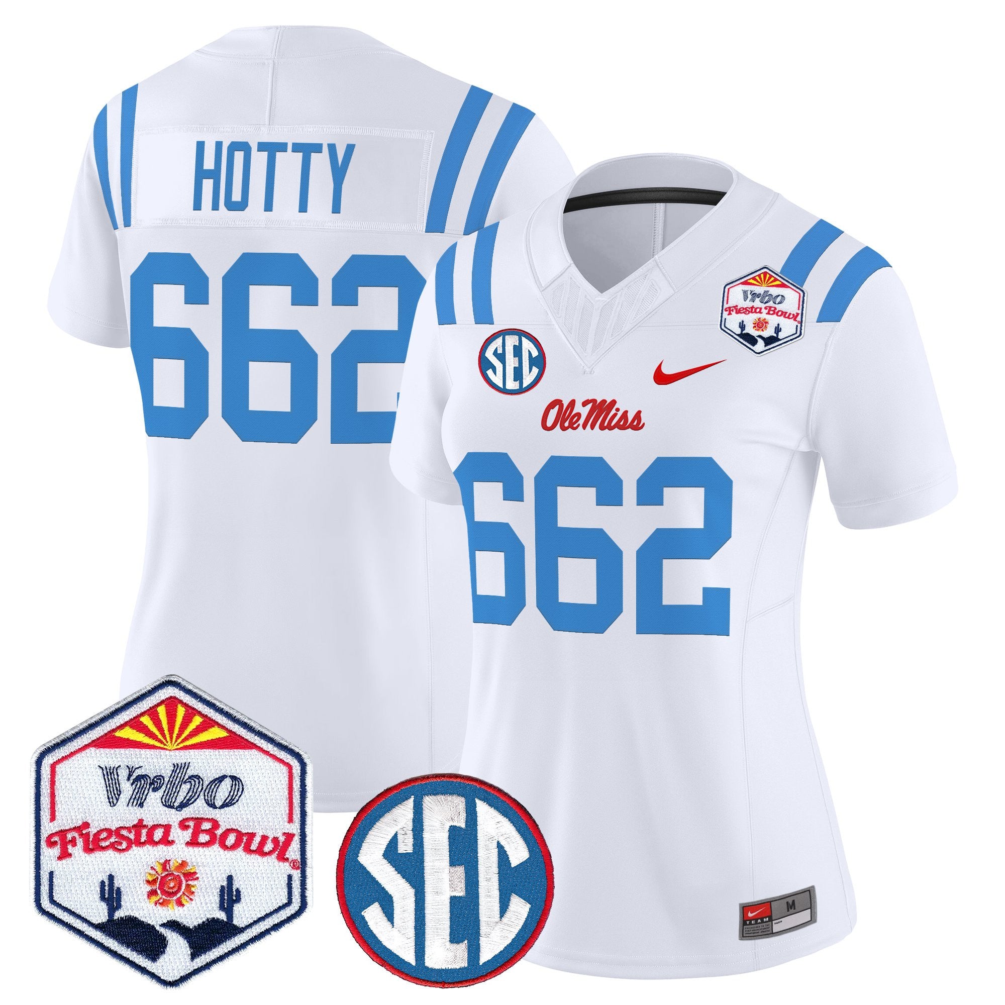 Women's Ole Miss Rebels 2026 The Fiesta Bowl Vapor Limited Jersey - All Stitched