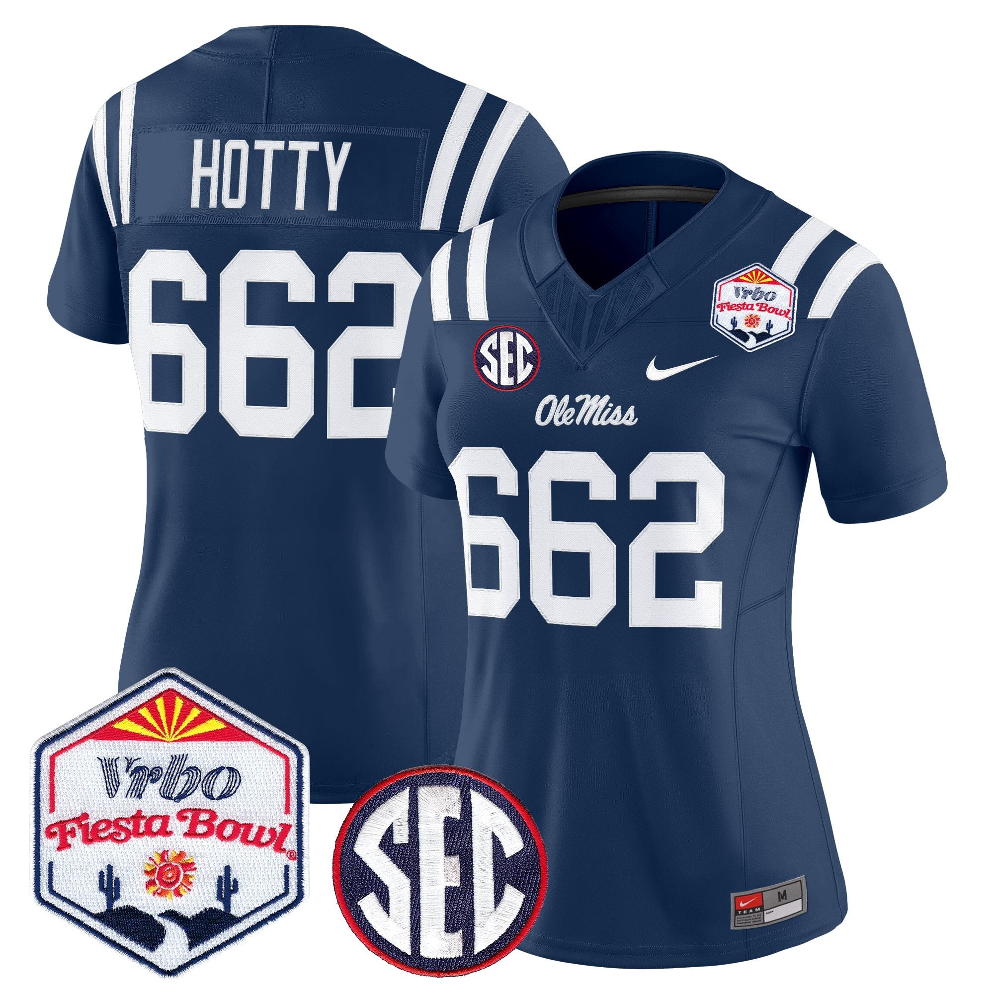 Women's Ole Miss Rebels 2026 The Fiesta Bowl Vapor Limited Jersey - All Stitched