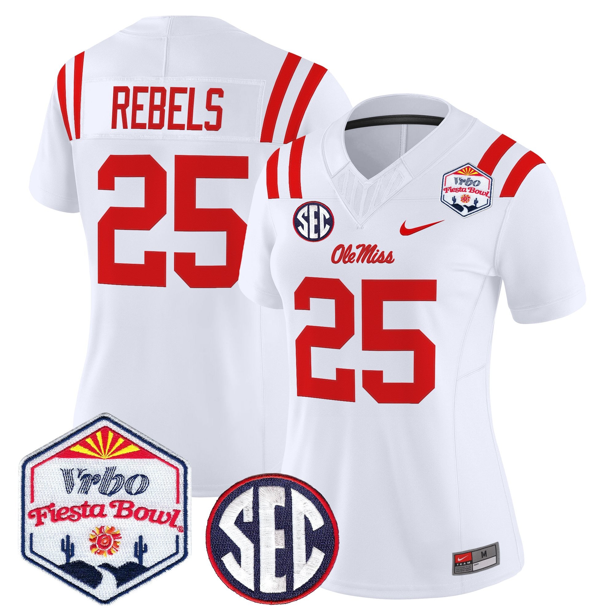 Women's Ole Miss Rebels 2026 The Fiesta Bowl Vapor Limited Jersey - All Stitched
