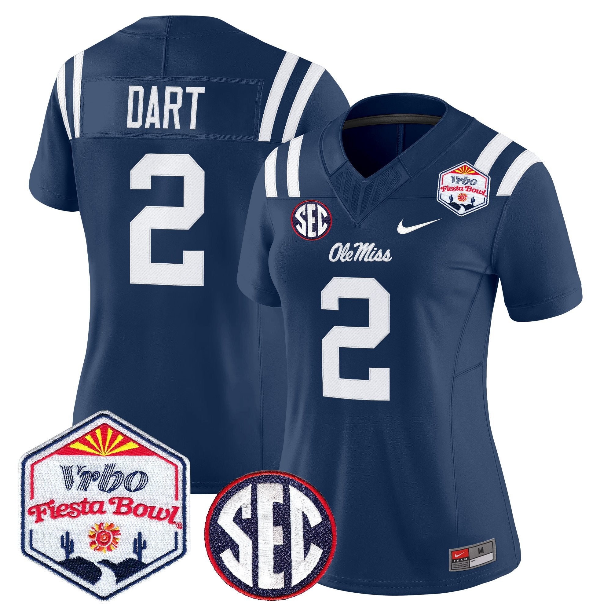 Women's Ole Miss Rebels 2026 The Fiesta Bowl Vapor Limited Jersey - All Stitched