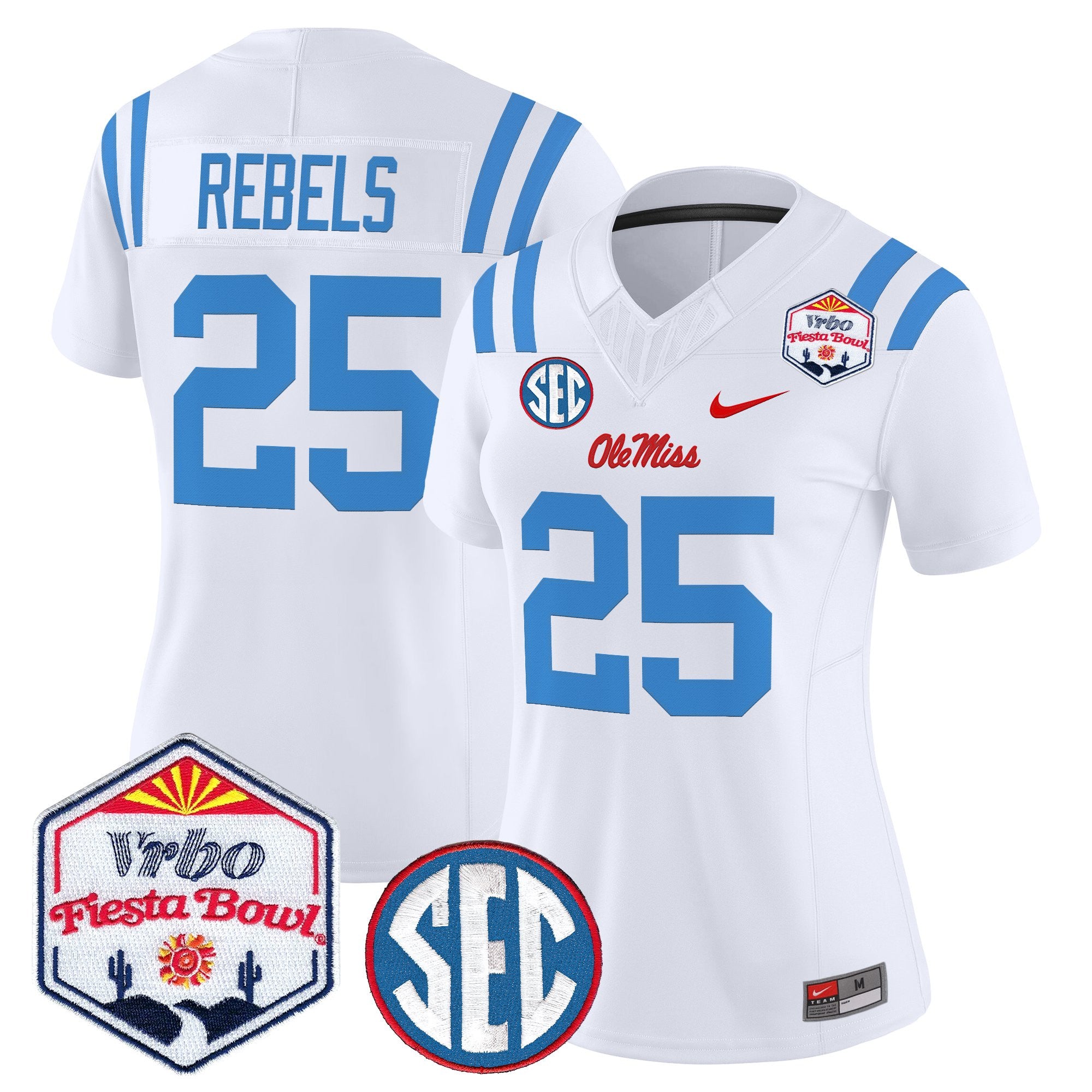 Women's Ole Miss Rebels 2026 The Fiesta Bowl Vapor Limited Jersey - All Stitched