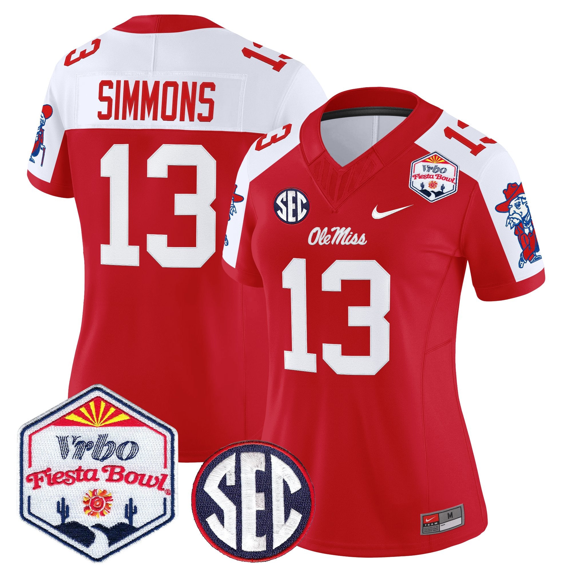 Women's Ole Miss Rebels 2026 The Fiesta Bowl Vapor Limited Jersey - All Stitched