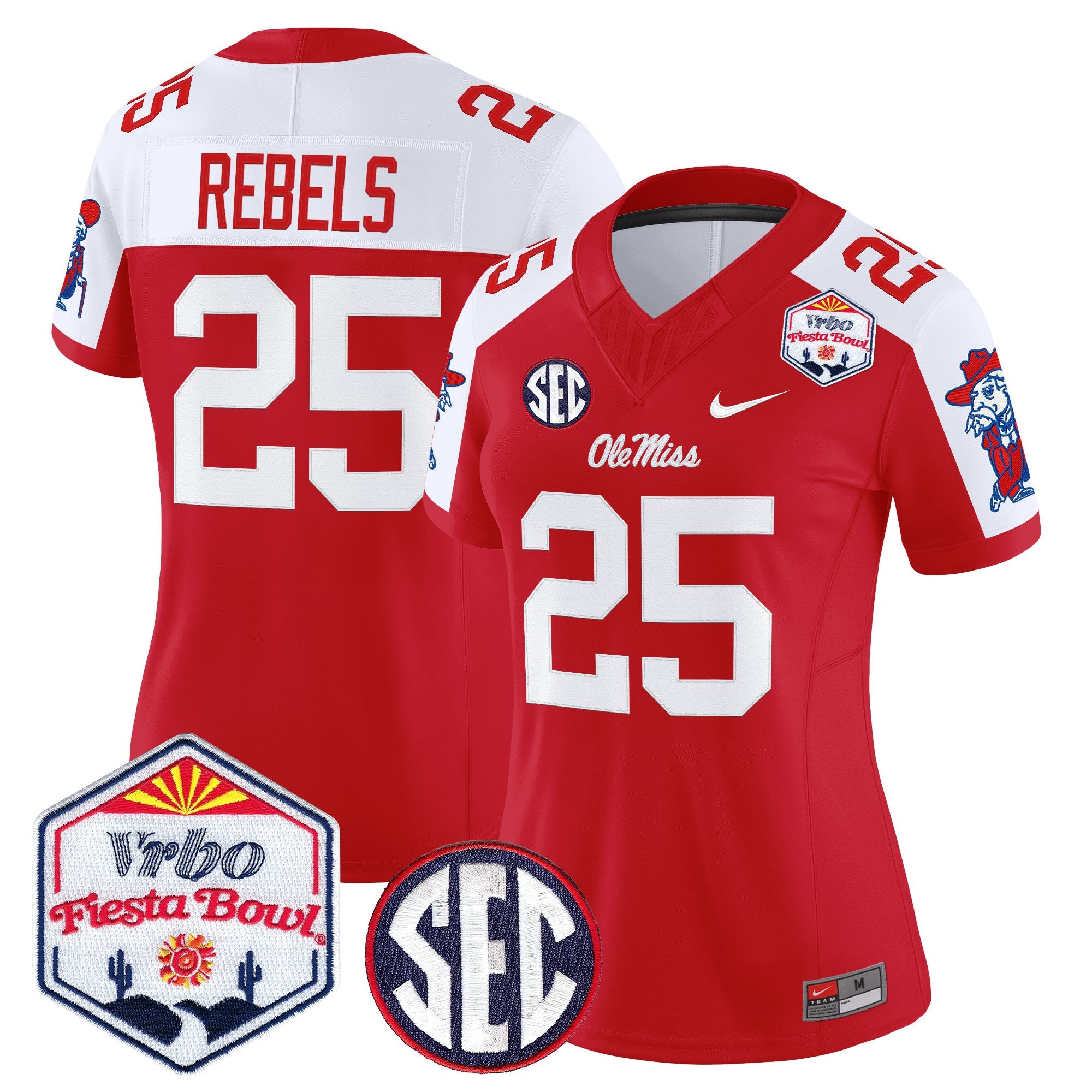 Women's Ole Miss Rebels 2026 The Fiesta Bowl Vapor Limited Jersey - All Stitched