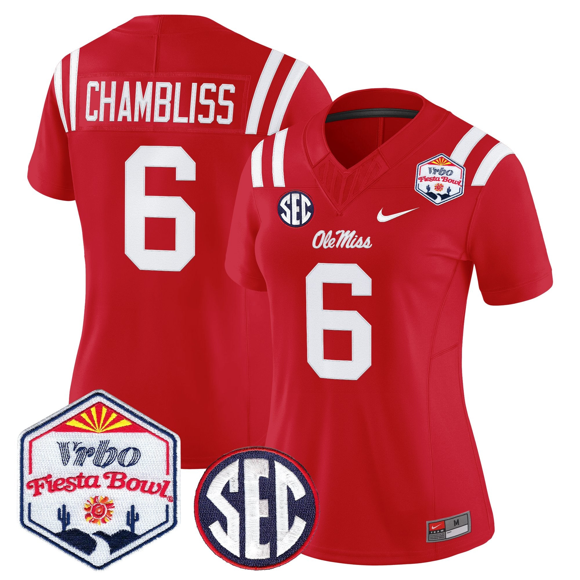 Women's Ole Miss Rebels 2026 The Fiesta Bowl Vapor Limited Jersey - All Stitched