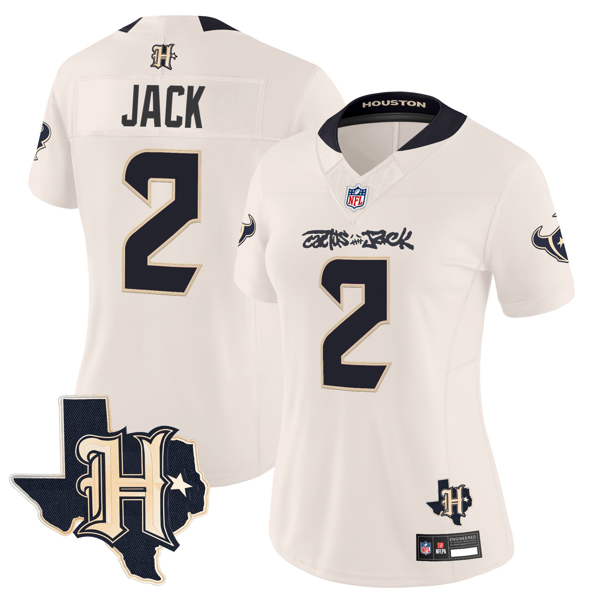 Women's Houston Texans x Cactus Jack Vapor Limited Jersey - All Stitched