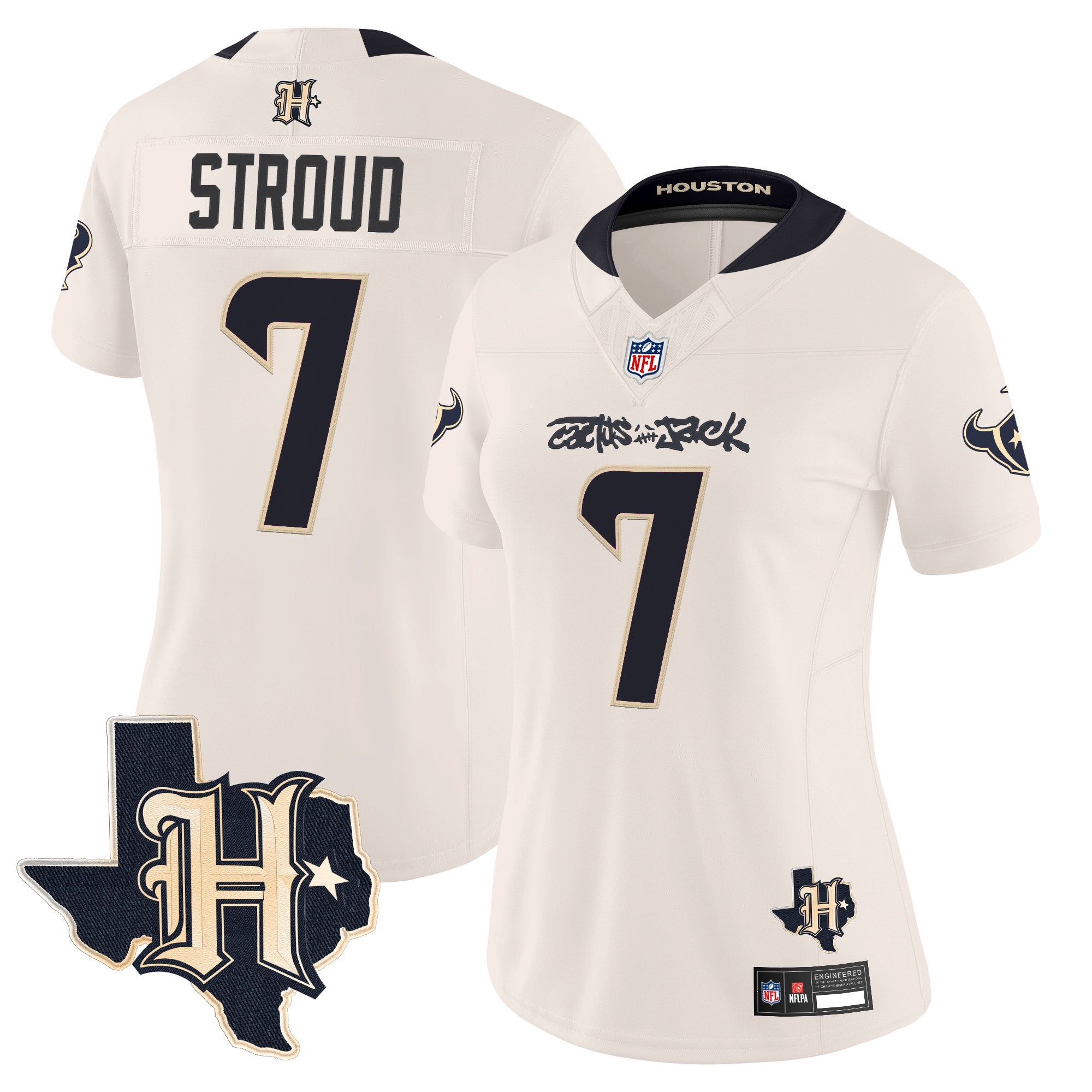 Women's Houston Texans x Cactus Jack Vapor Limited Jersey - All Stitched