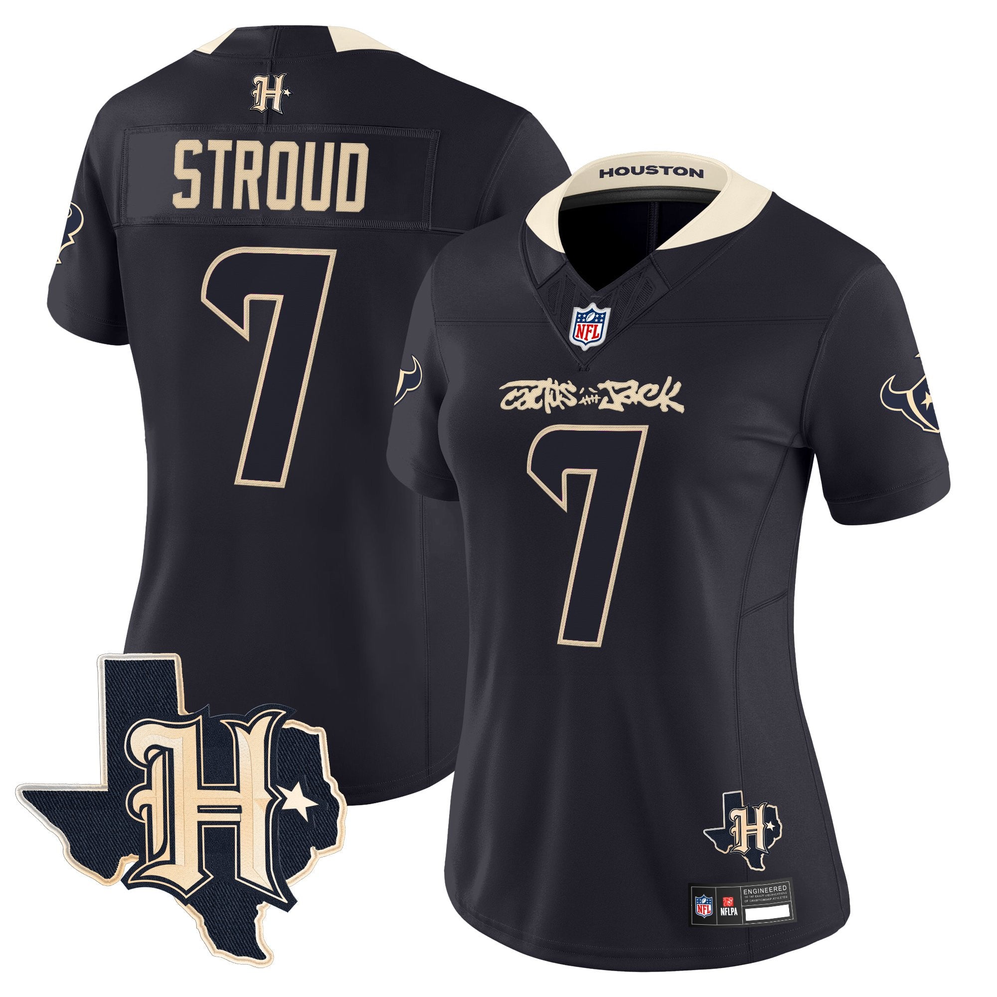 Women's Houston Texans x Cactus Jack Vapor Limited Jersey - All Stitched