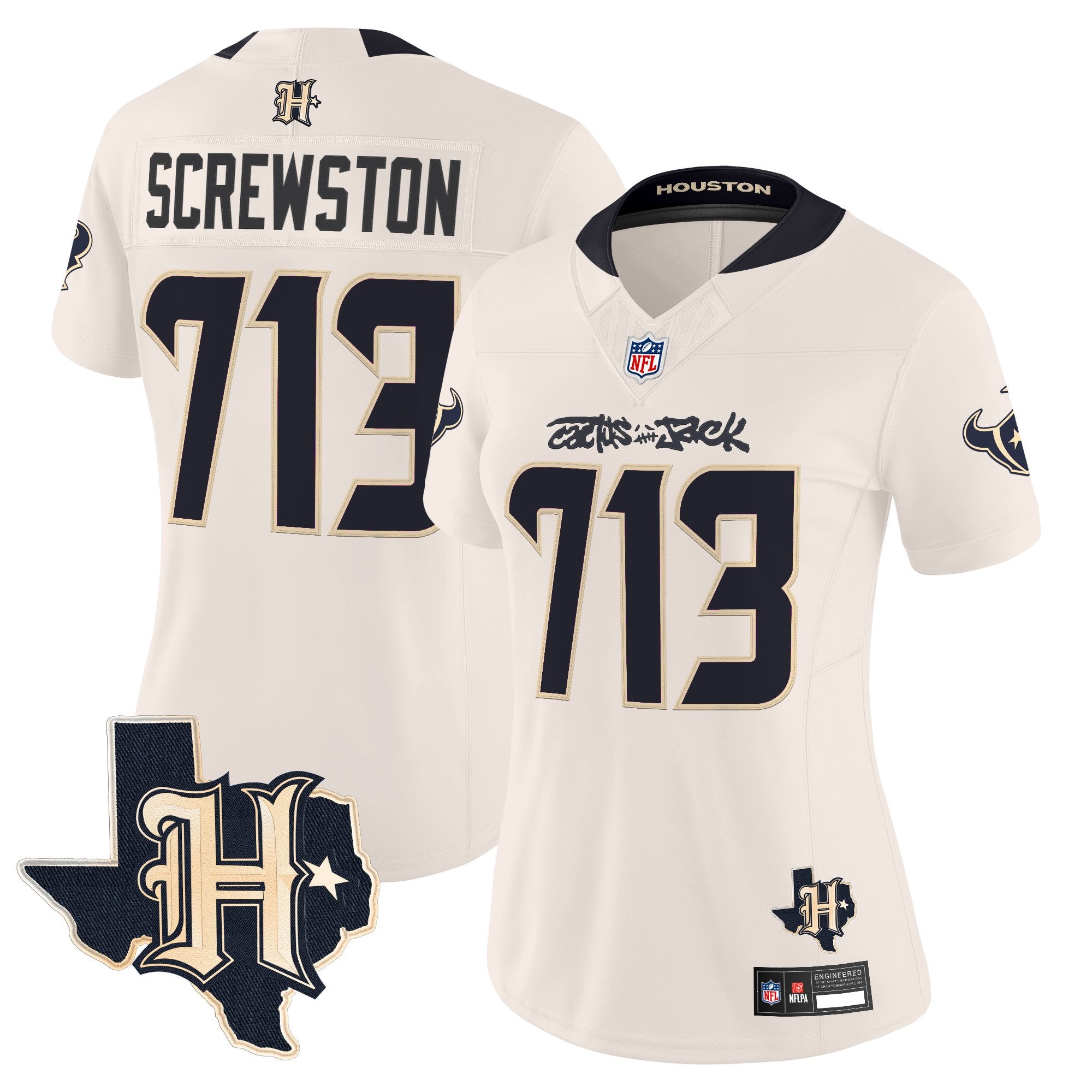 Women's Houston Texans x Cactus Jack Vapor Limited Jersey - All Stitched