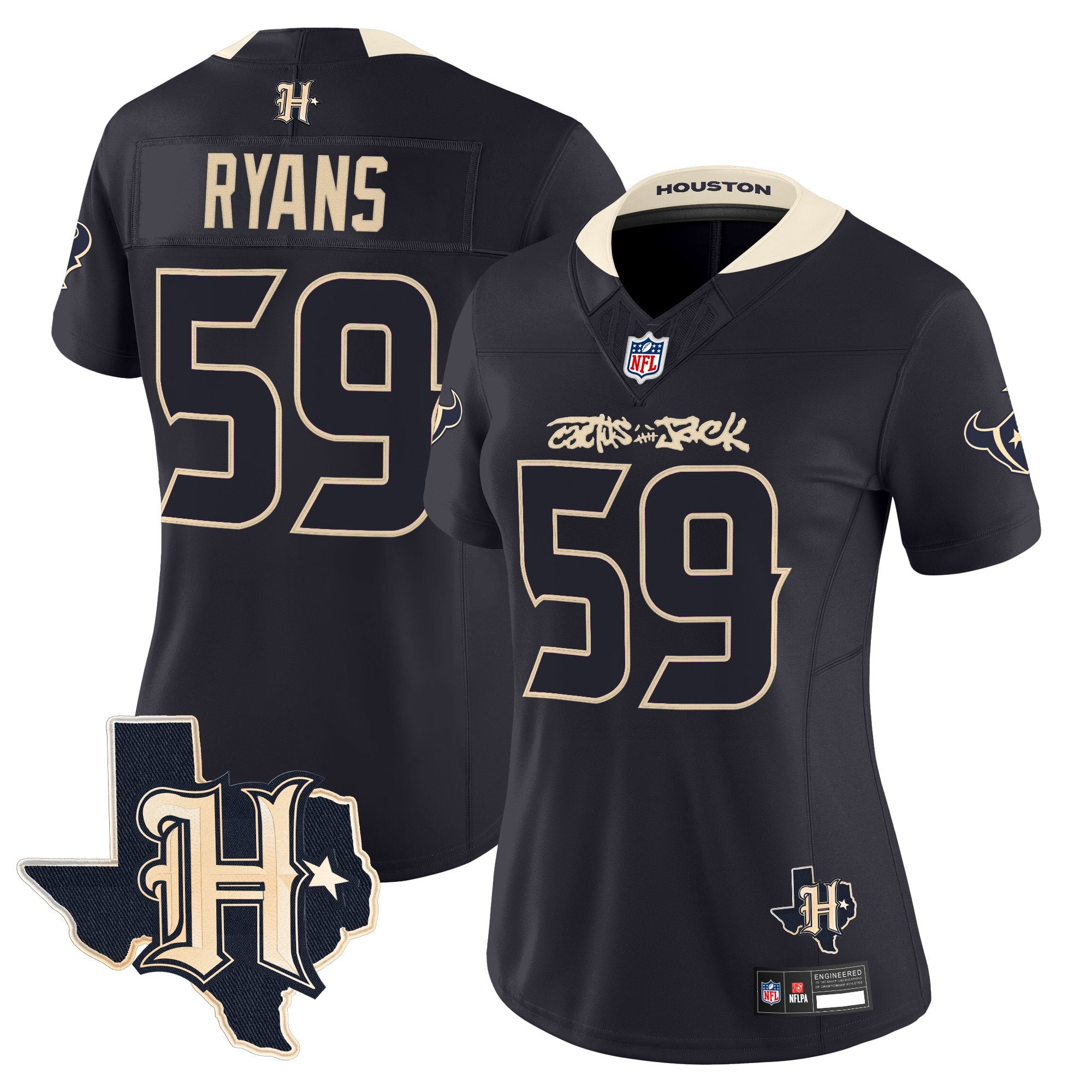 Women's Houston Texans x Cactus Jack Vapor Limited Jersey - All Stitched