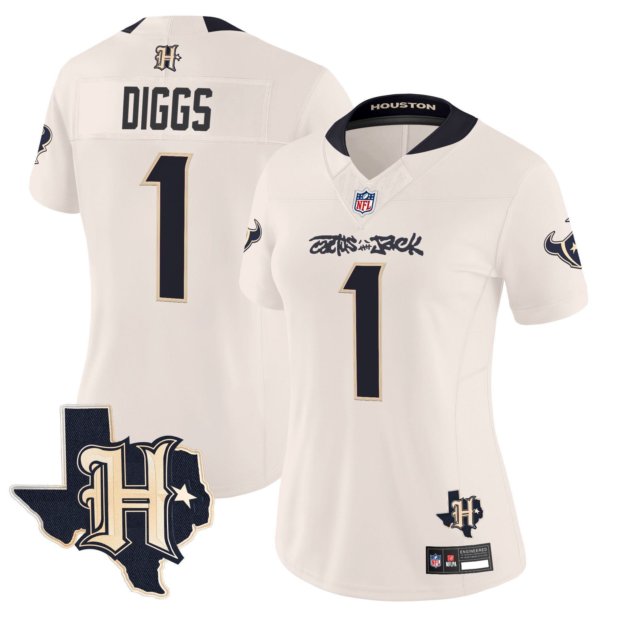 Women's Houston Texans x Cactus Jack Vapor Limited Jersey - All Stitched