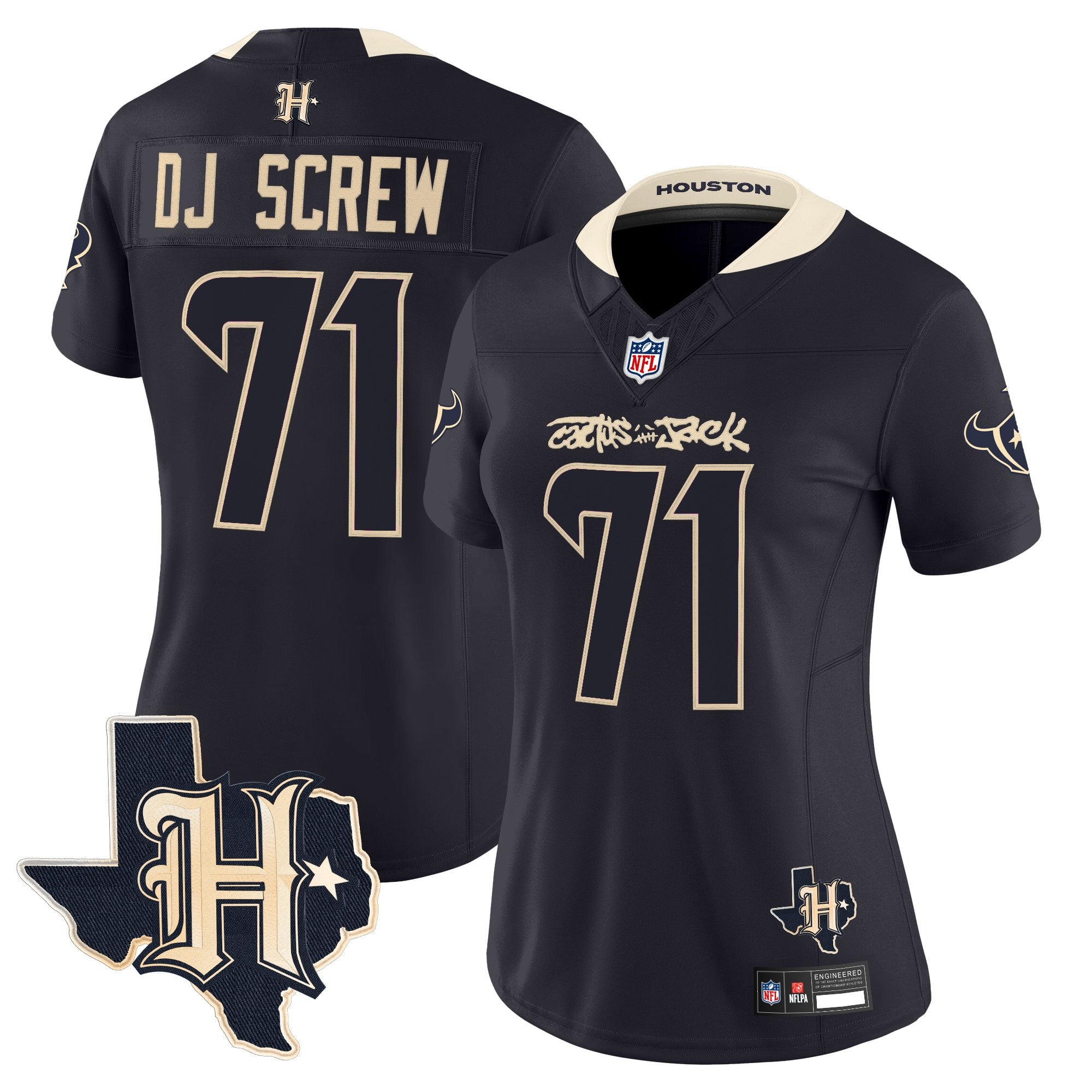 Women's Houston Texans x Cactus Jack Vapor Limited Jersey - All Stitched