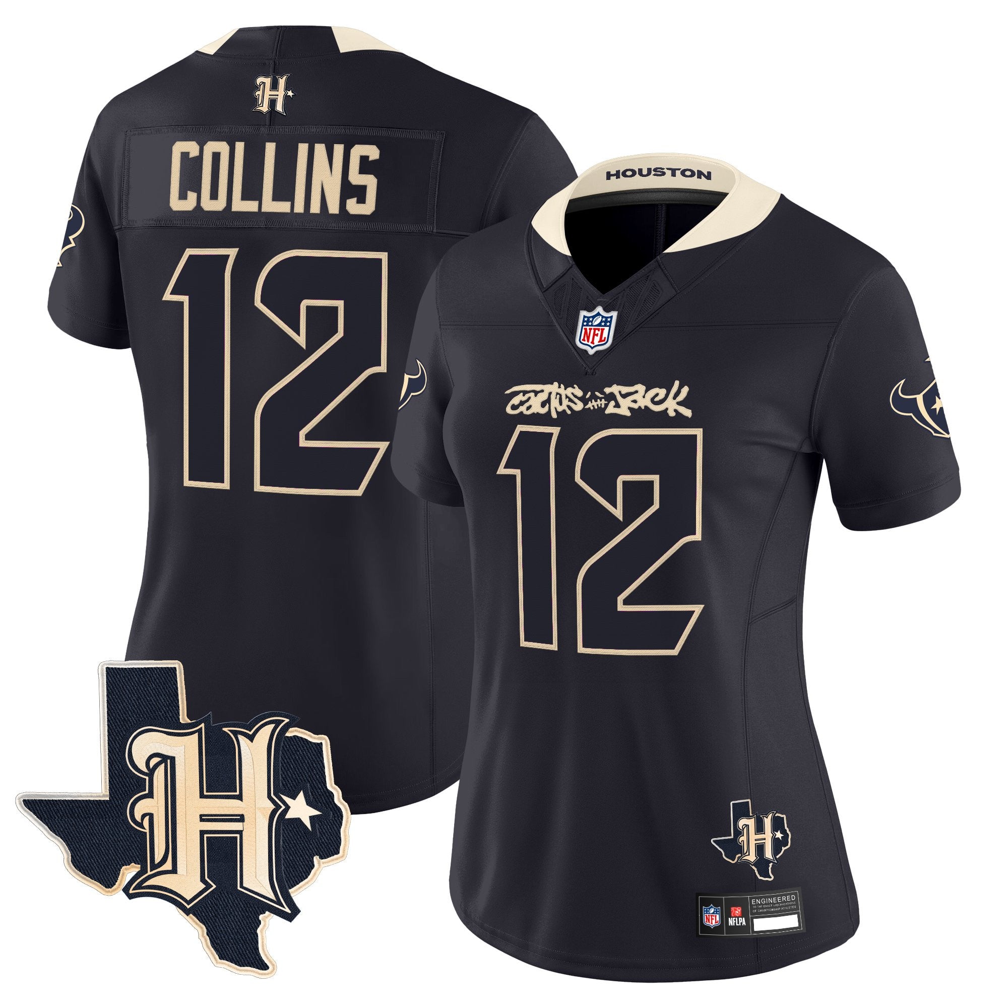 Women's Houston Texans x Cactus Jack Vapor Limited Jersey - All Stitched