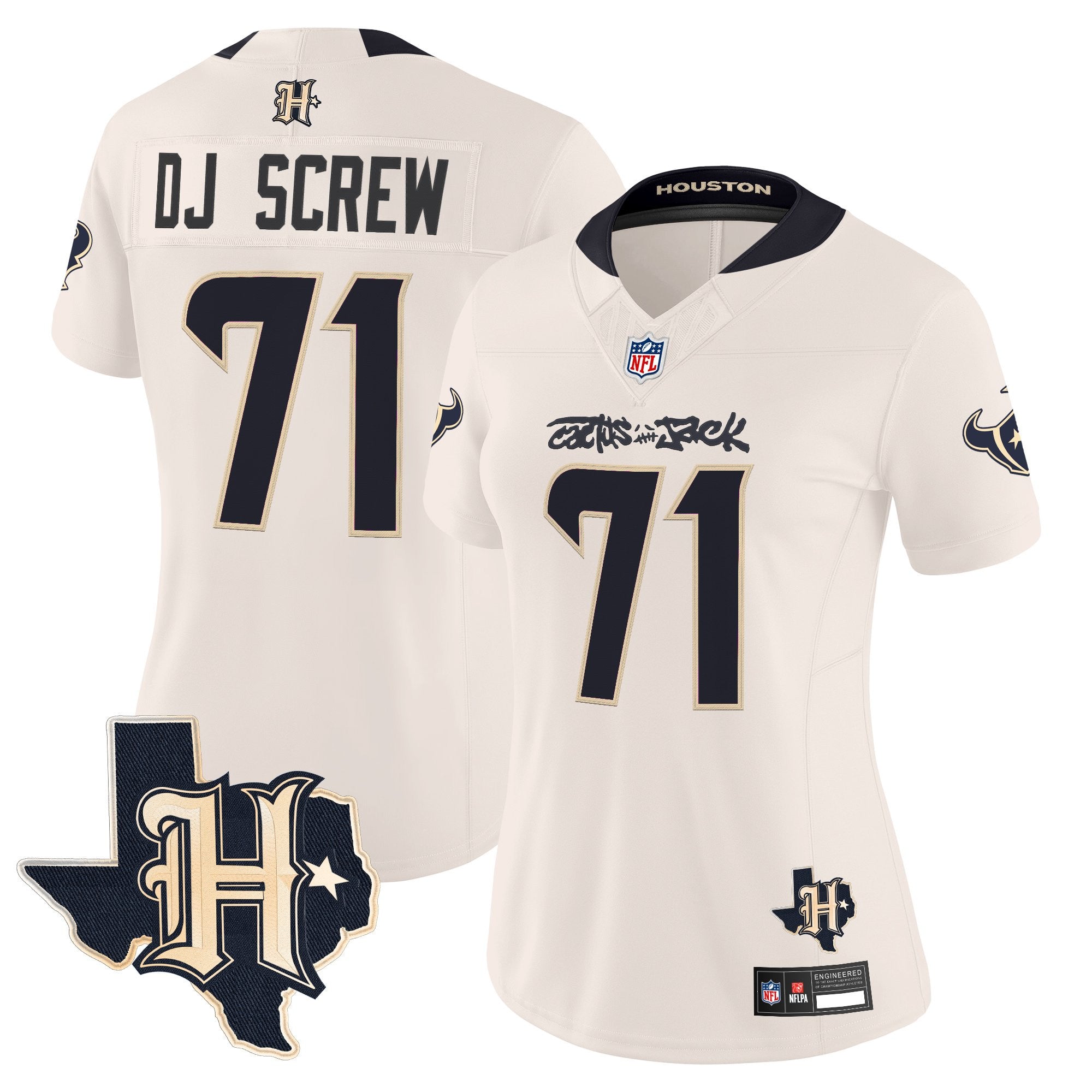 Women's Houston Texans x Cactus Jack Vapor Limited Jersey - All Stitched