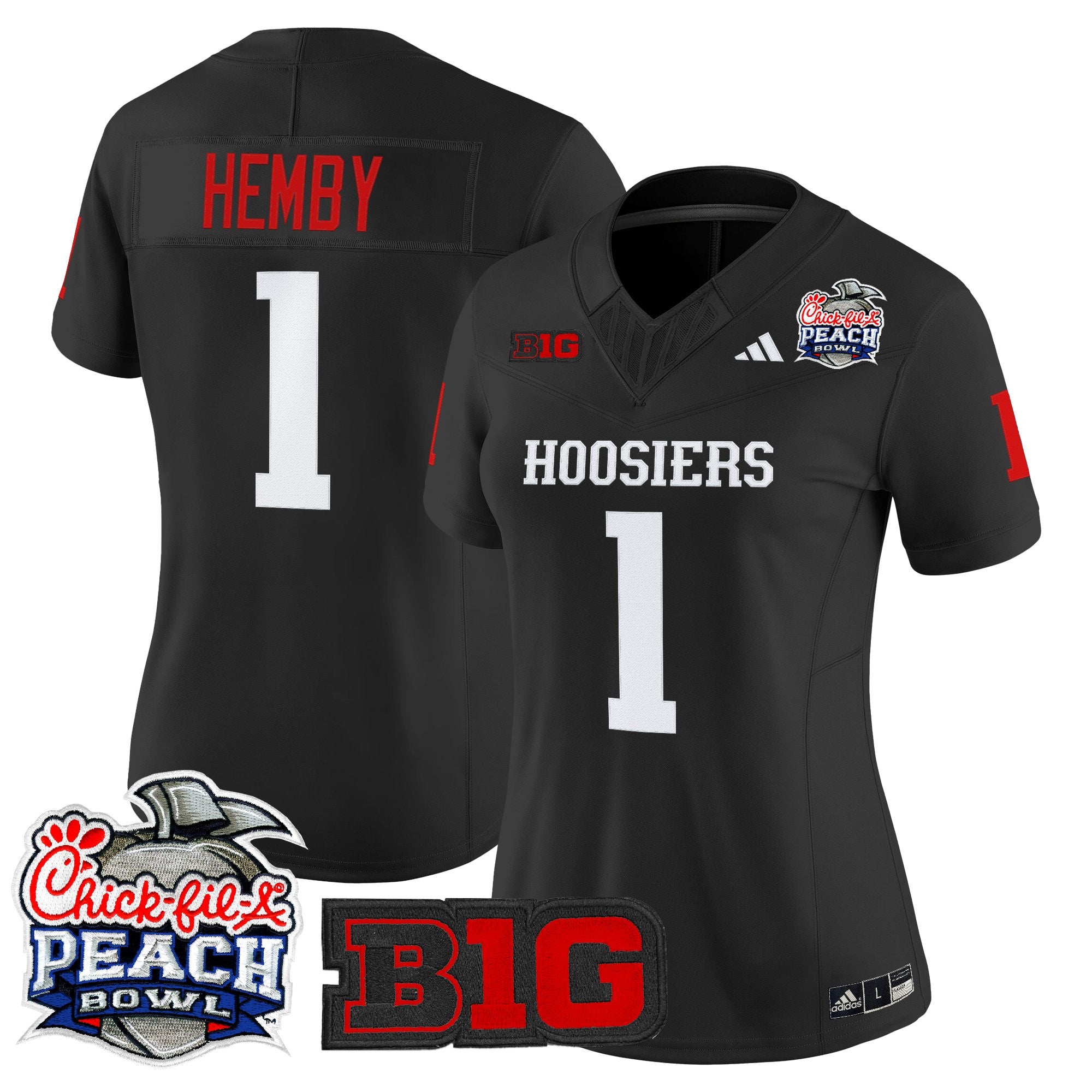 Women's Indiana Hoosiers 2026 Peach Bowl Vapor Limited Jersey V2 - All Stitched