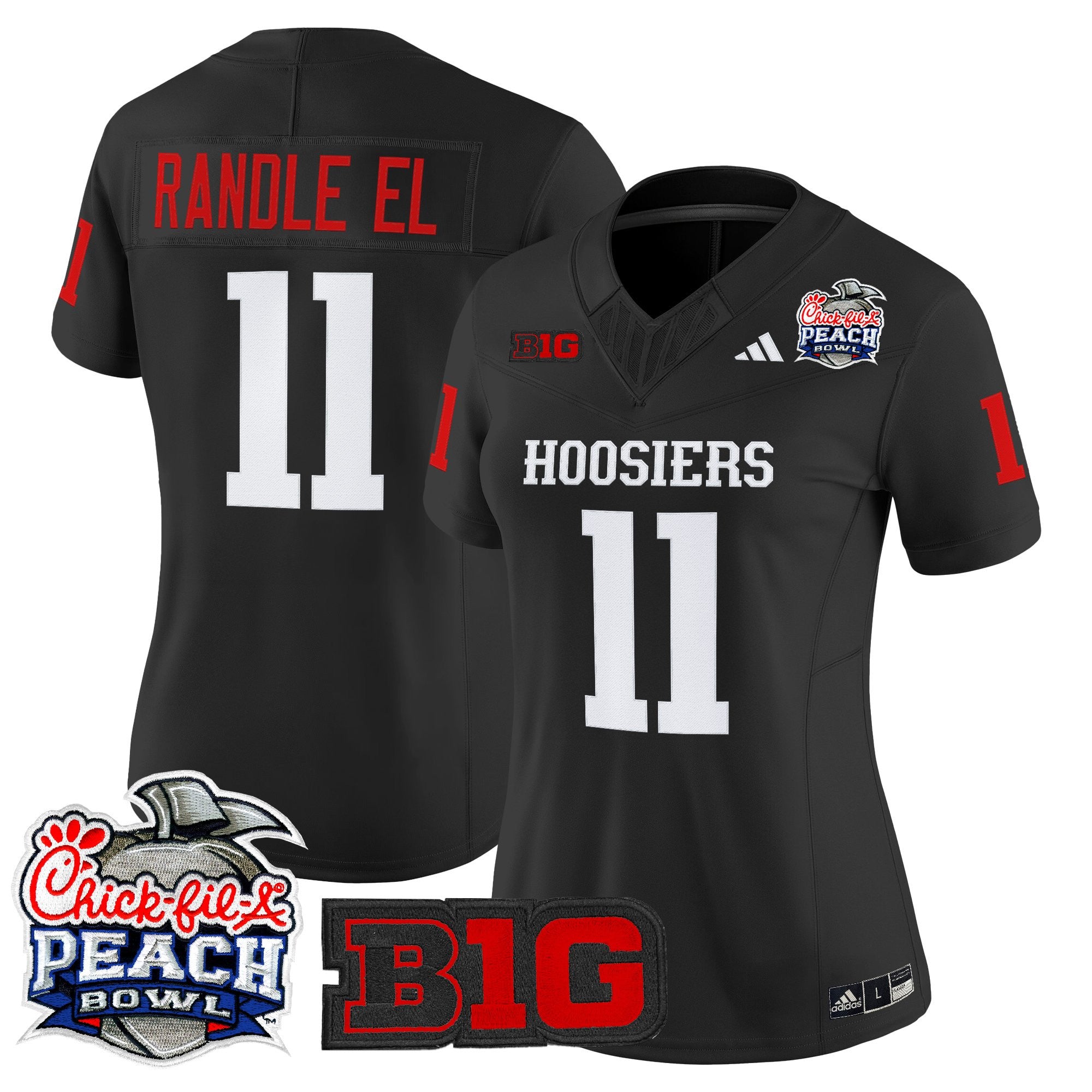 Women's Indiana Hoosiers 2026 Peach Bowl Vapor Limited Jersey V2 - All Stitched