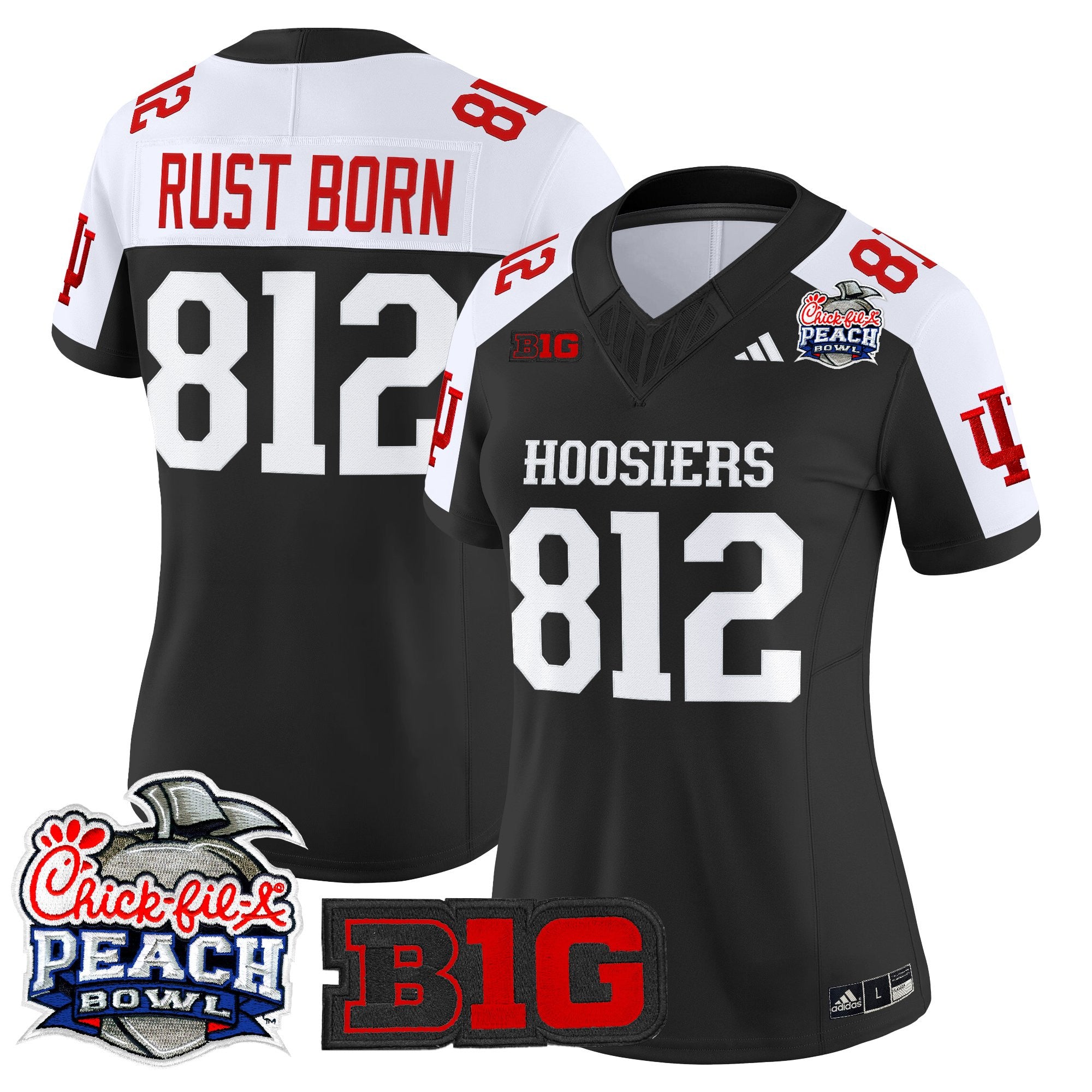 Women's Indiana Hoosiers 2026 Peach Bowl Vapor Limited Jersey V2 - All Stitched