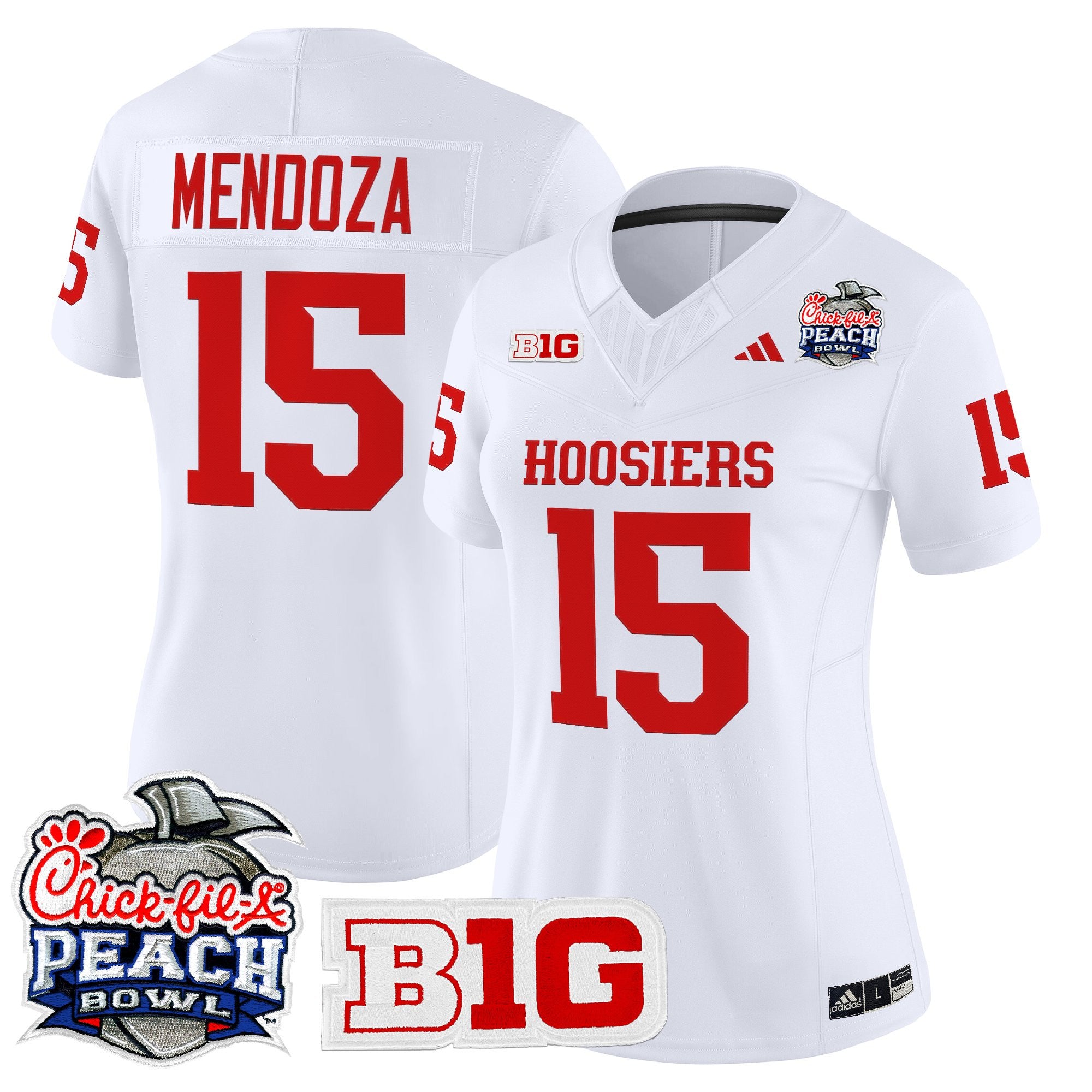 Women's Indiana Hoosiers 2026 Peach Bowl Vapor Limited Jersey V2 - All Stitched
